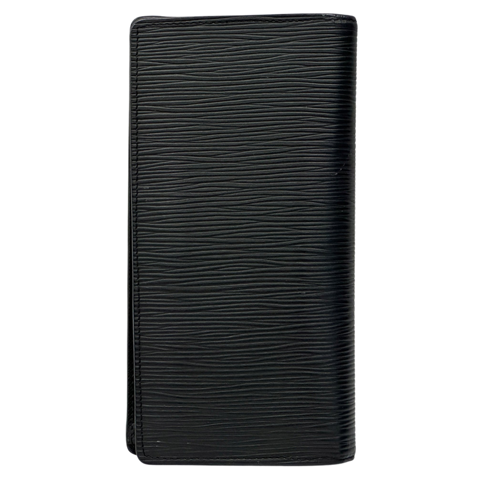 Louis Vuitton Black Noir Epi Leather Long Wallet (Bi-Fold) (Pre-Owned)