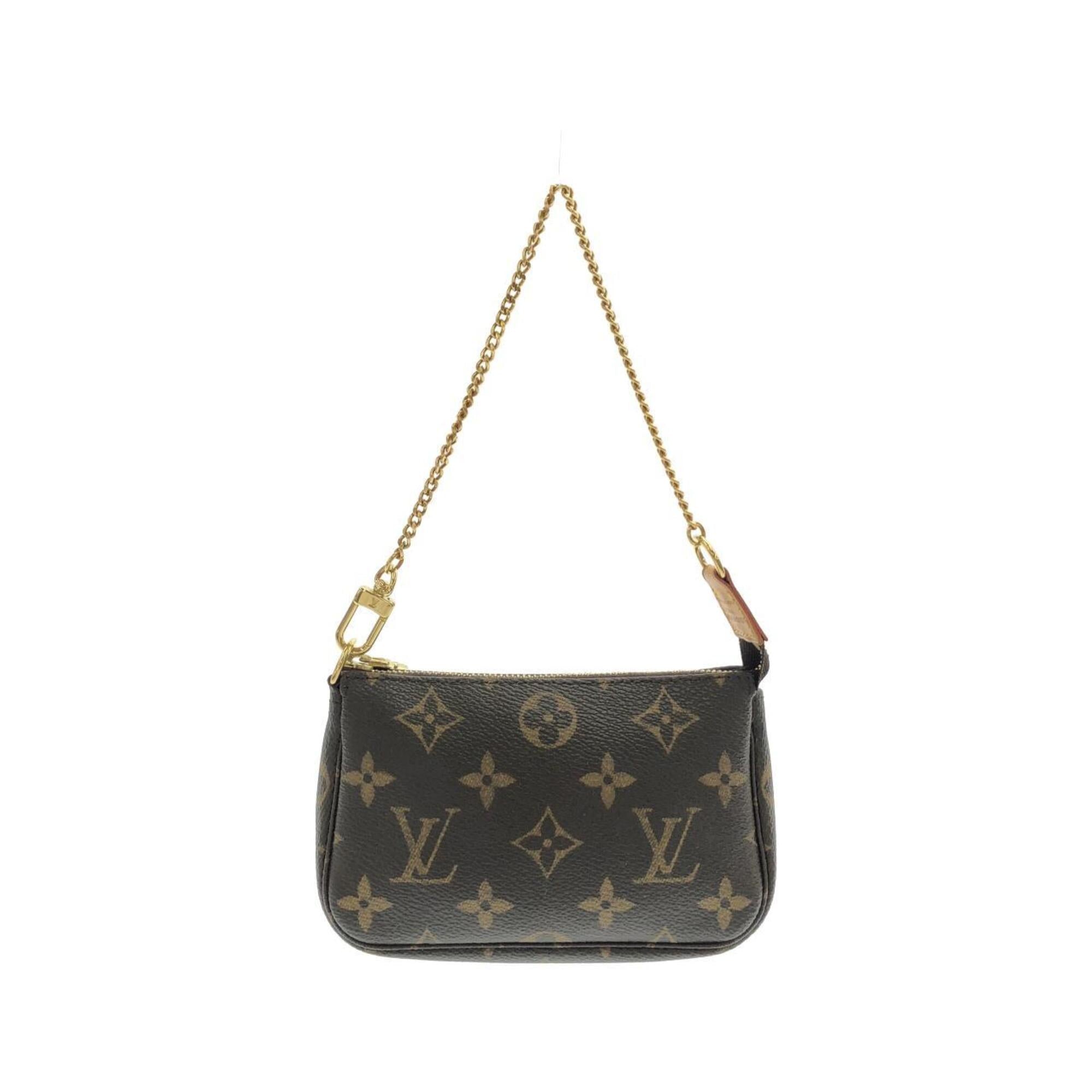 Louis Vuitton Marron Coated Canvas Pochette Pouch (Pre-Owned)