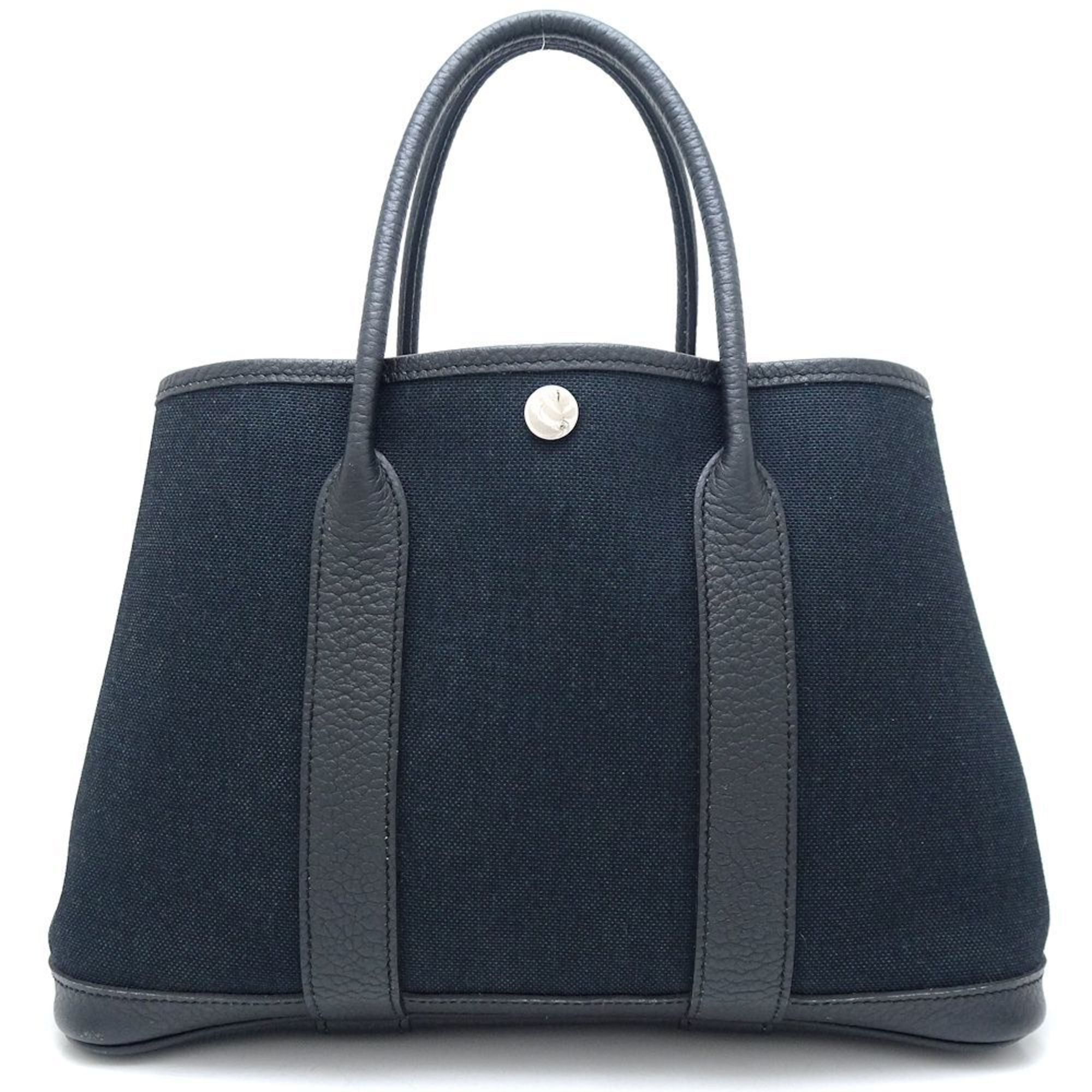 Hermes Garden Black Negonda Leather Handbag (Pre-Owned)