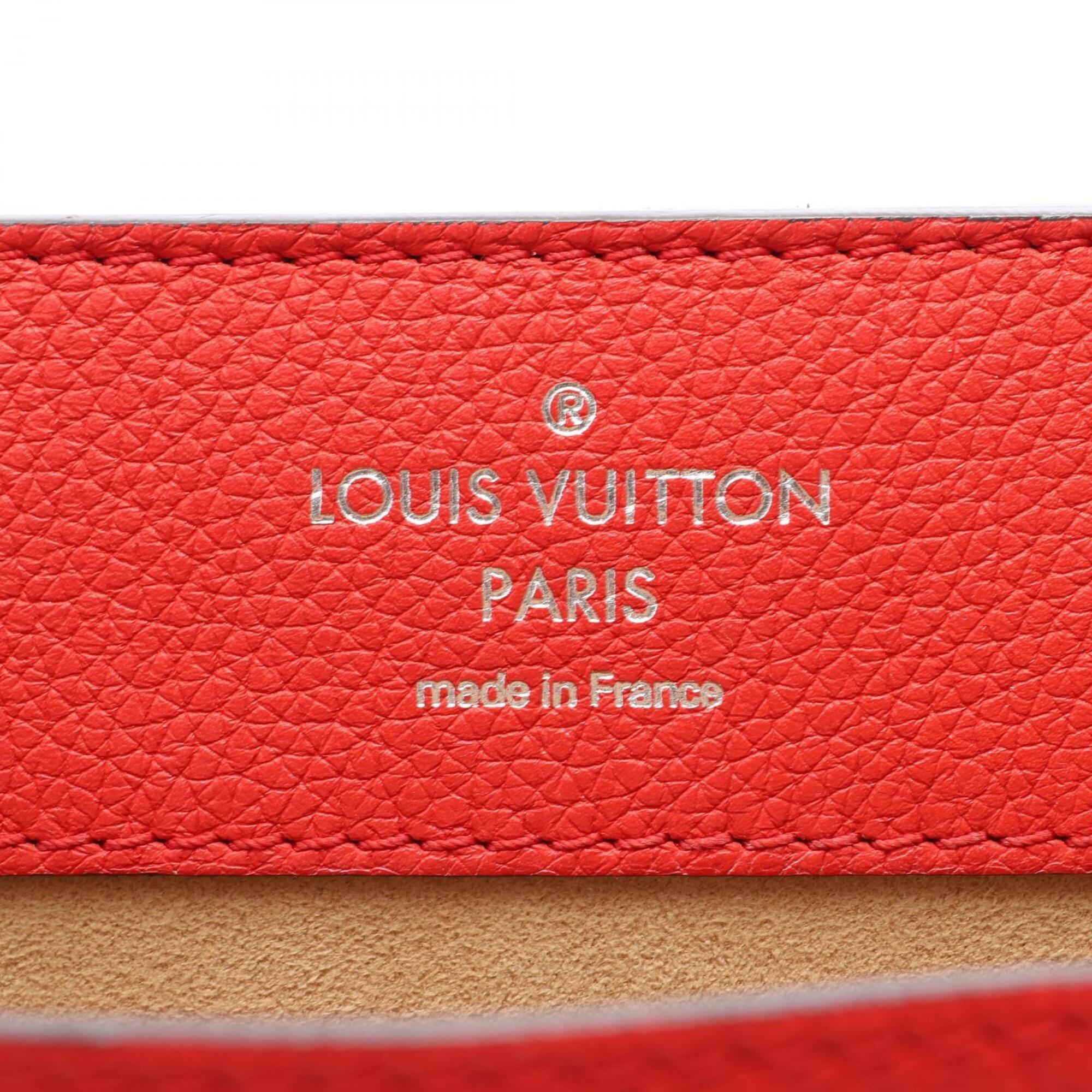 Louis Vuitton Black Ivory Red Color Cuir Ombre Leather Handbag (Pre-Owned)