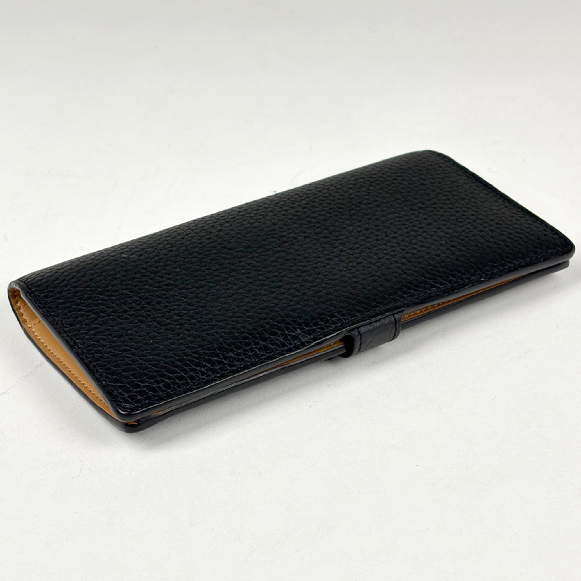 Louis Vuitton Taurillon Black Noir Leather Long Wallet (Bi-Fold) (Pre-Owned)