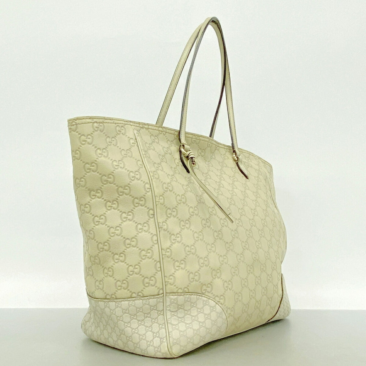 Gucci Beige Leather Tote Bag (Pre-Owned)