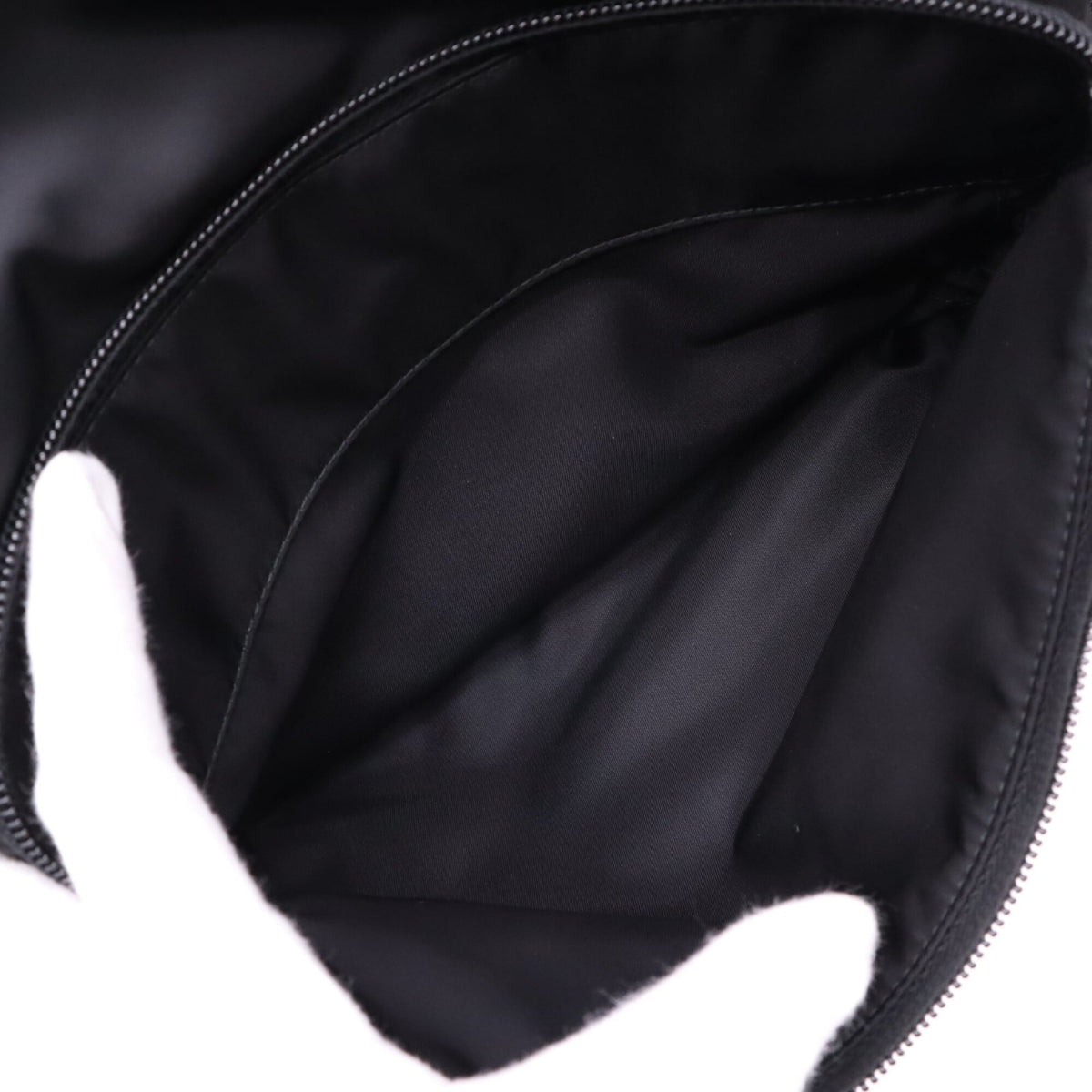 Prada Saffiano Black Nylon Saffiano Shoulder Bag (Pre-Owned)