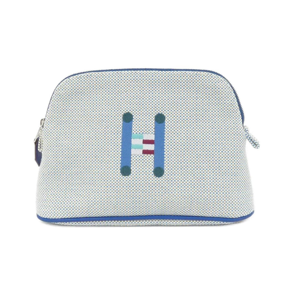 Hermes Blue Canvas Handbag Pouch (Pre-Owned)