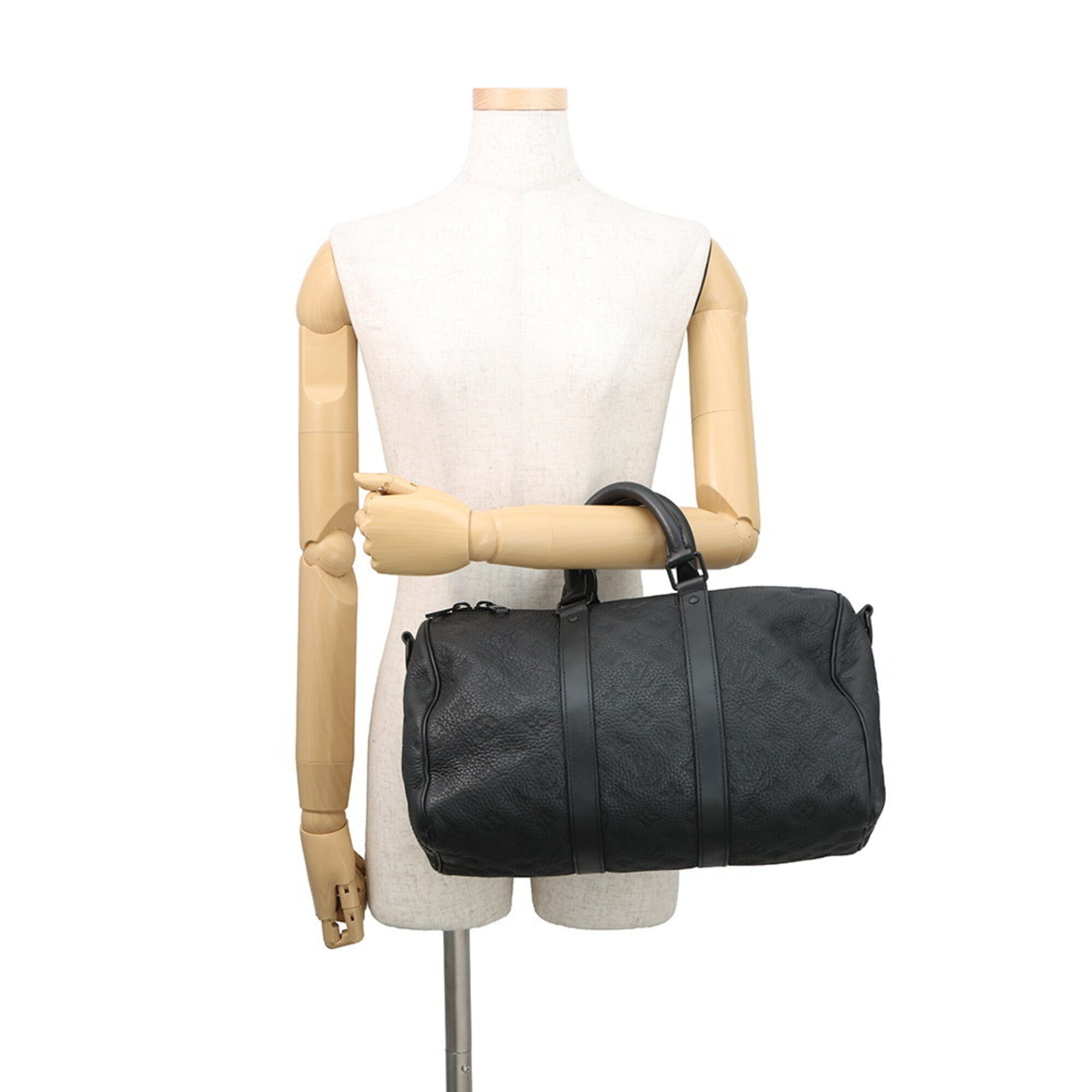 Louis Vuitton Monogram Black Monogram Noir Leather Handbag (Pre-Owned)