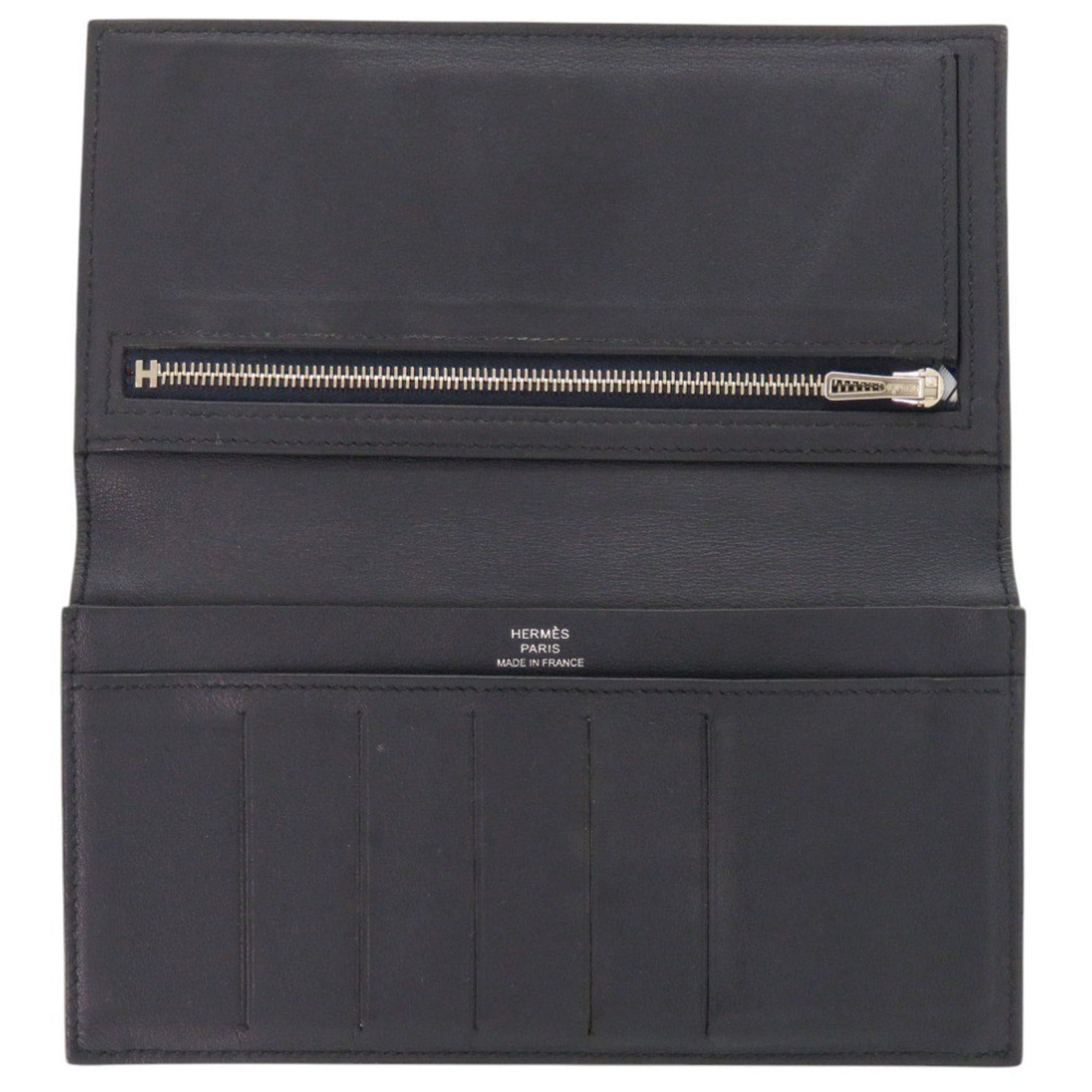Hermes Blue Indigo Swift Leather Coin Purse/Coin Case (Pre-Owned)