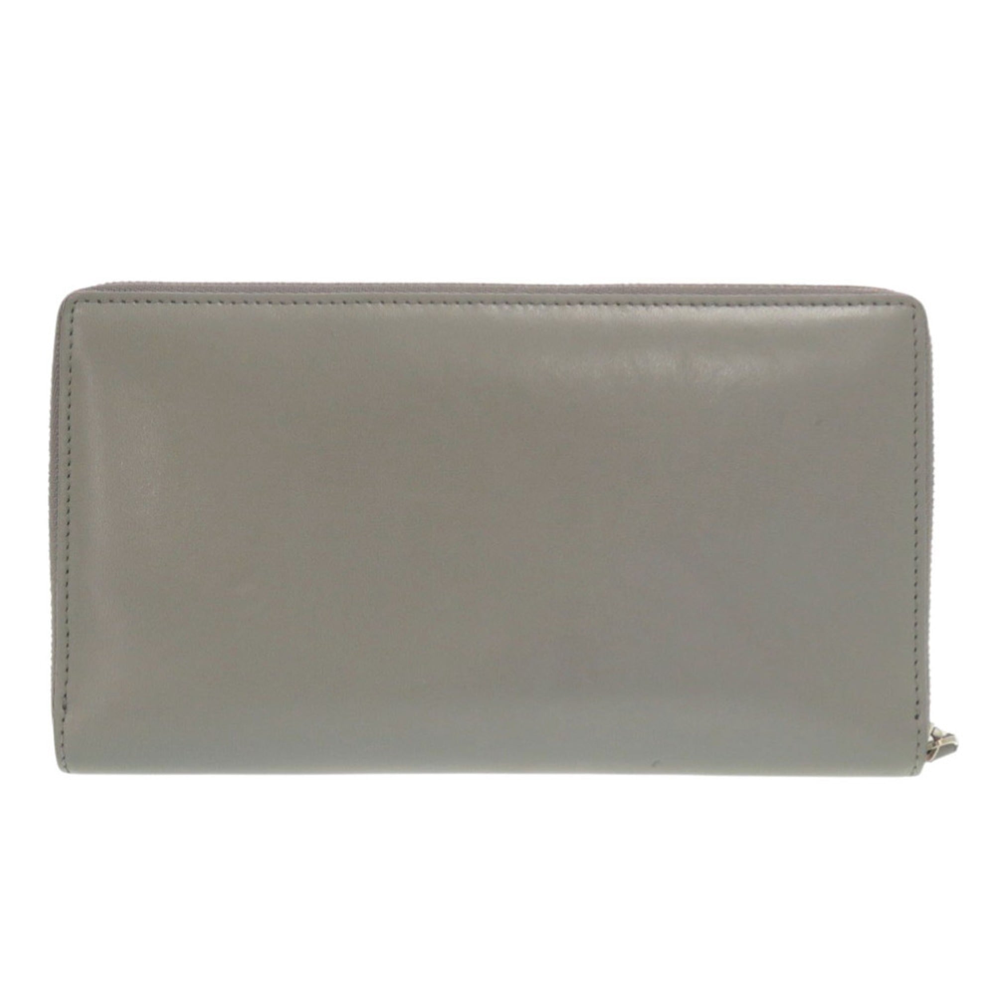 Balenciaga Gray Leather Long Wallet (Bi-Fold) (Pre-Owned)