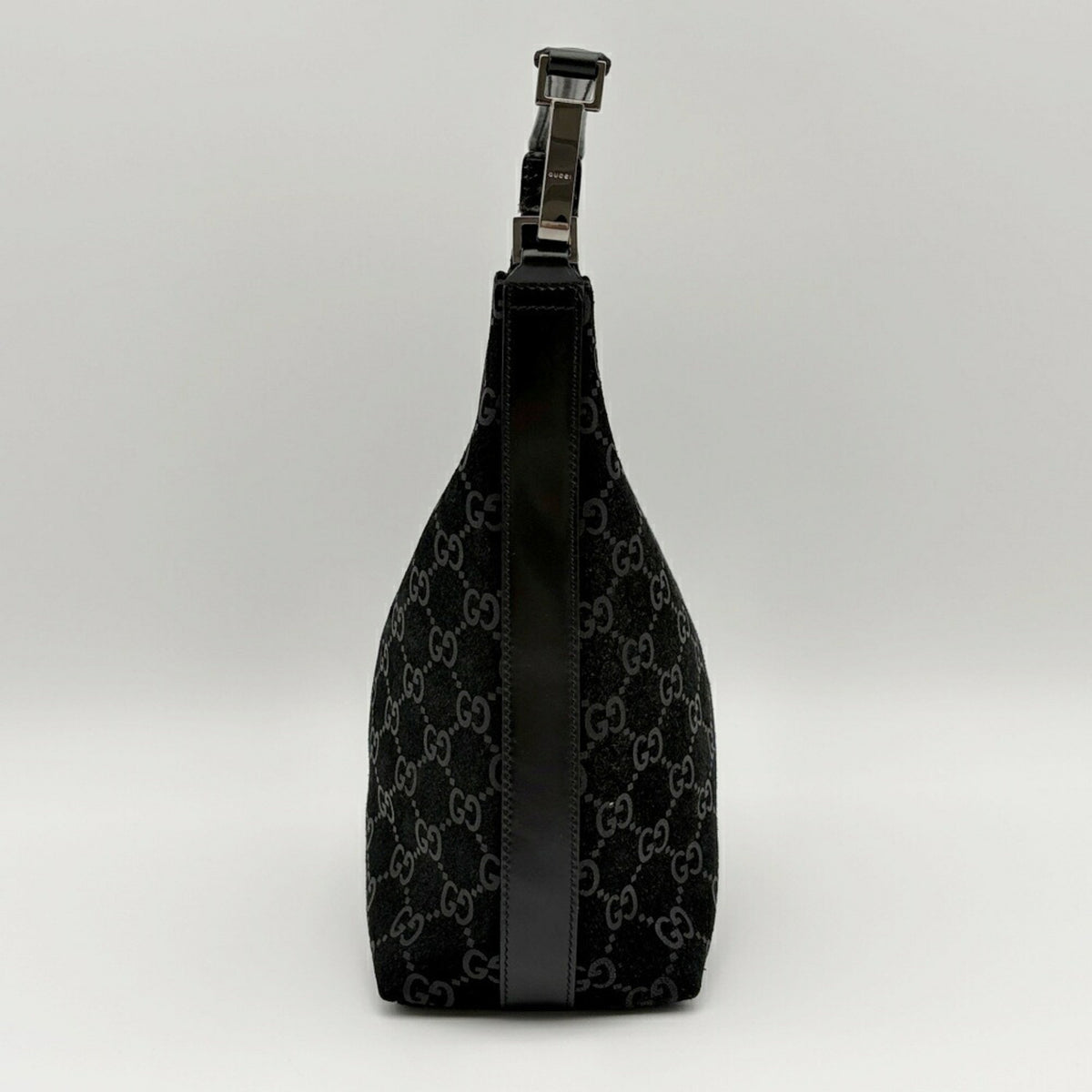 Gucci Black Suede Leather Shoulder Bag (Pre-Owned)
