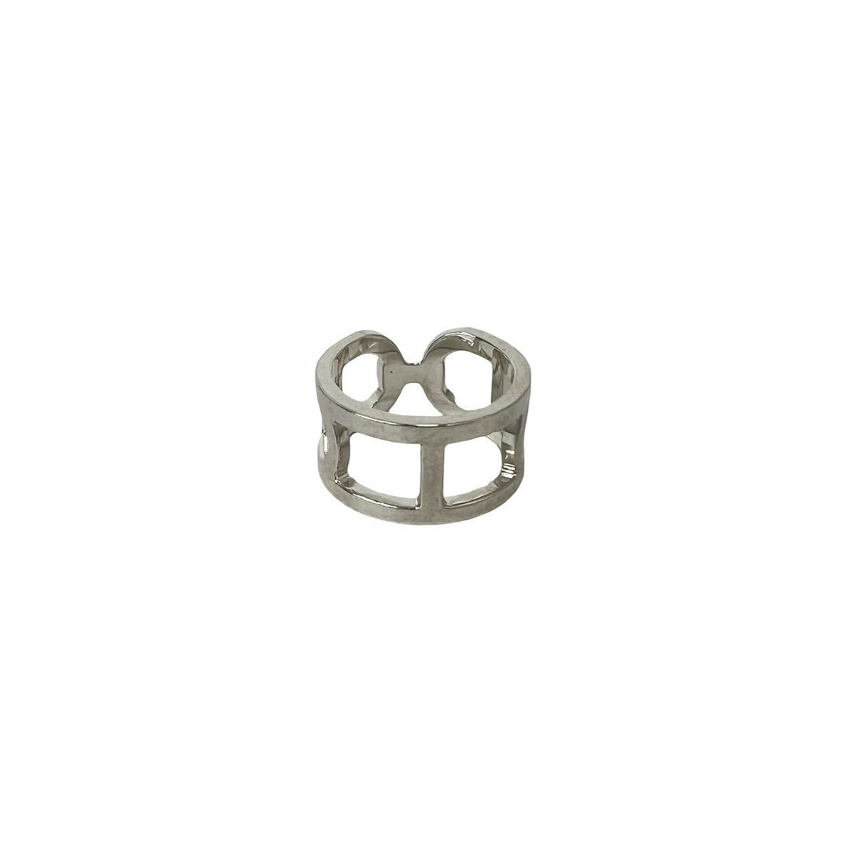 Hermes Silver Silver 925 Band Ring (Pre-Owned)