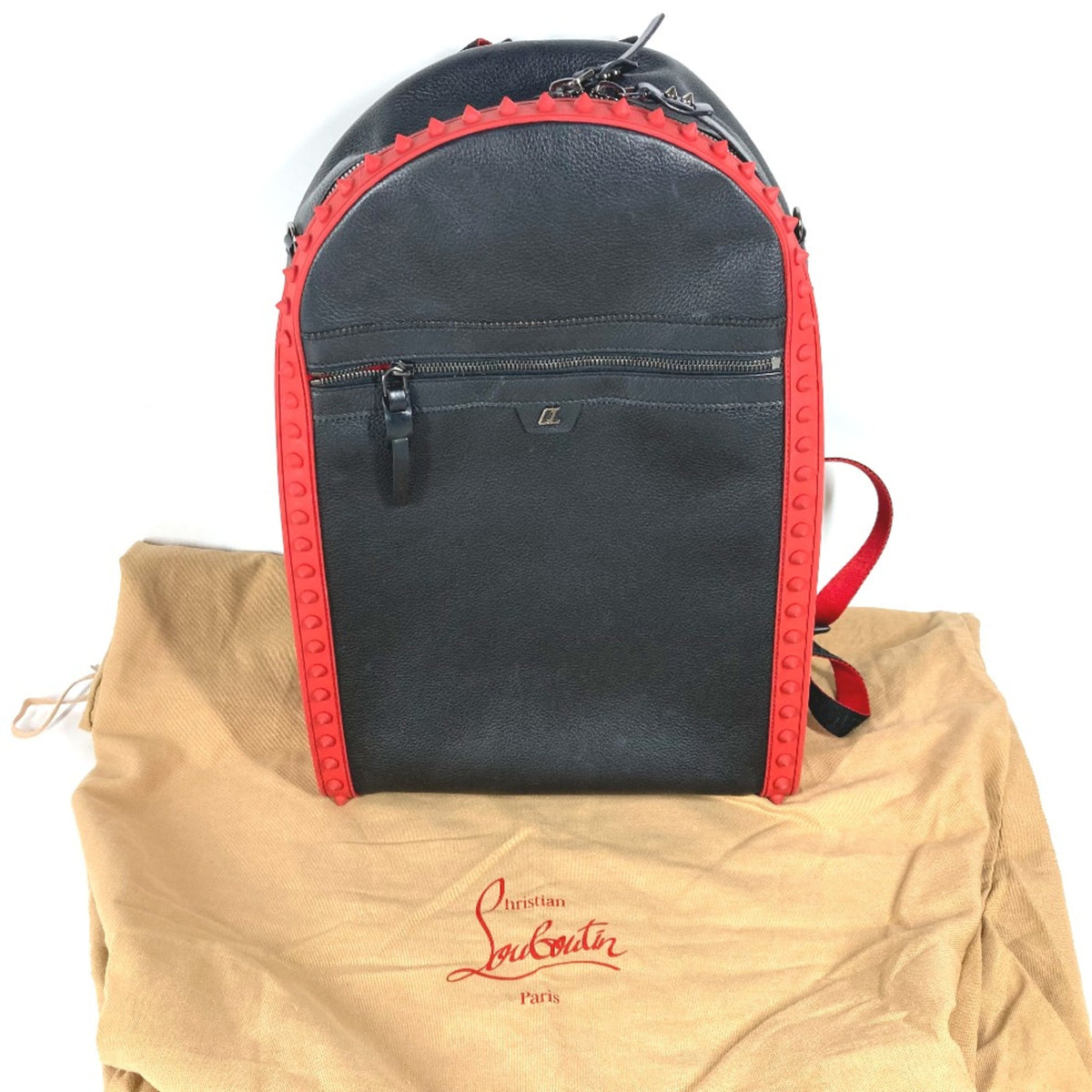 Christian Louboutin Black Leather Backpack (Pre-Owned)