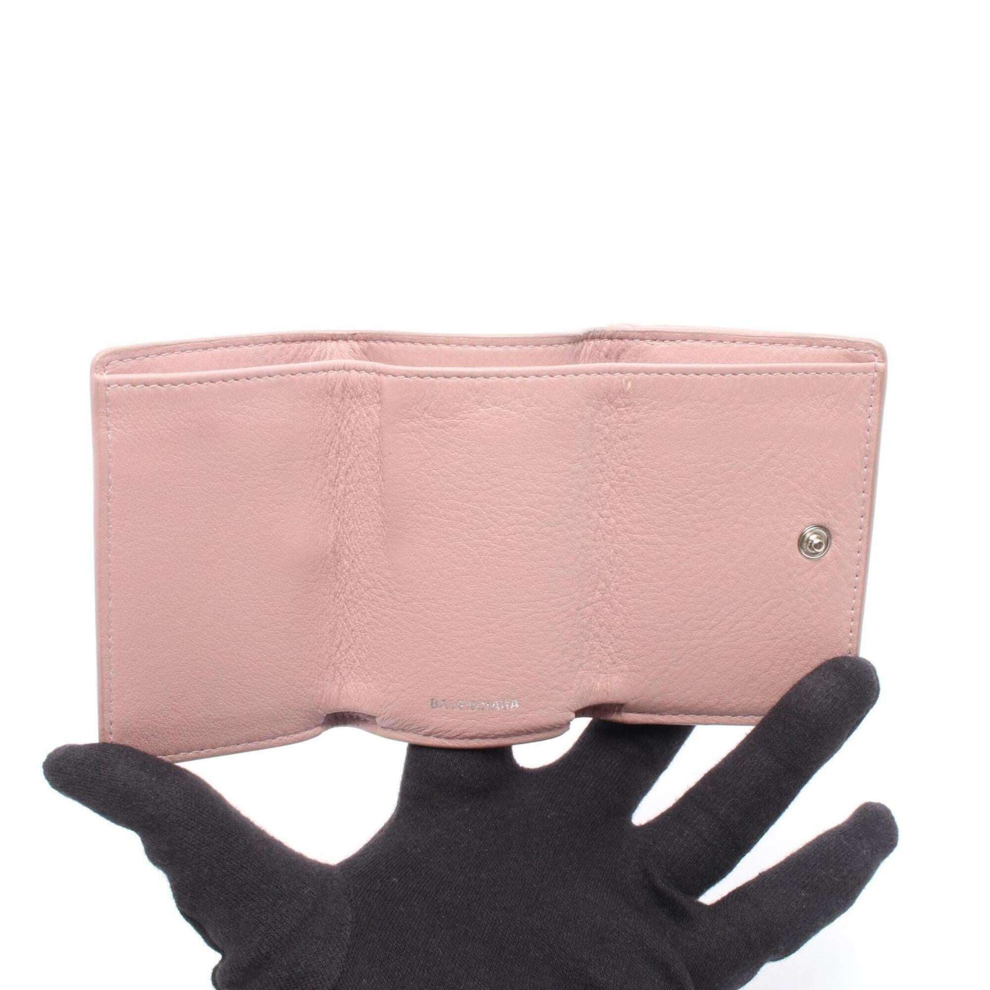 Balenciaga Pink Leather Wallet (Tri-Fold) (Pre-Owned)