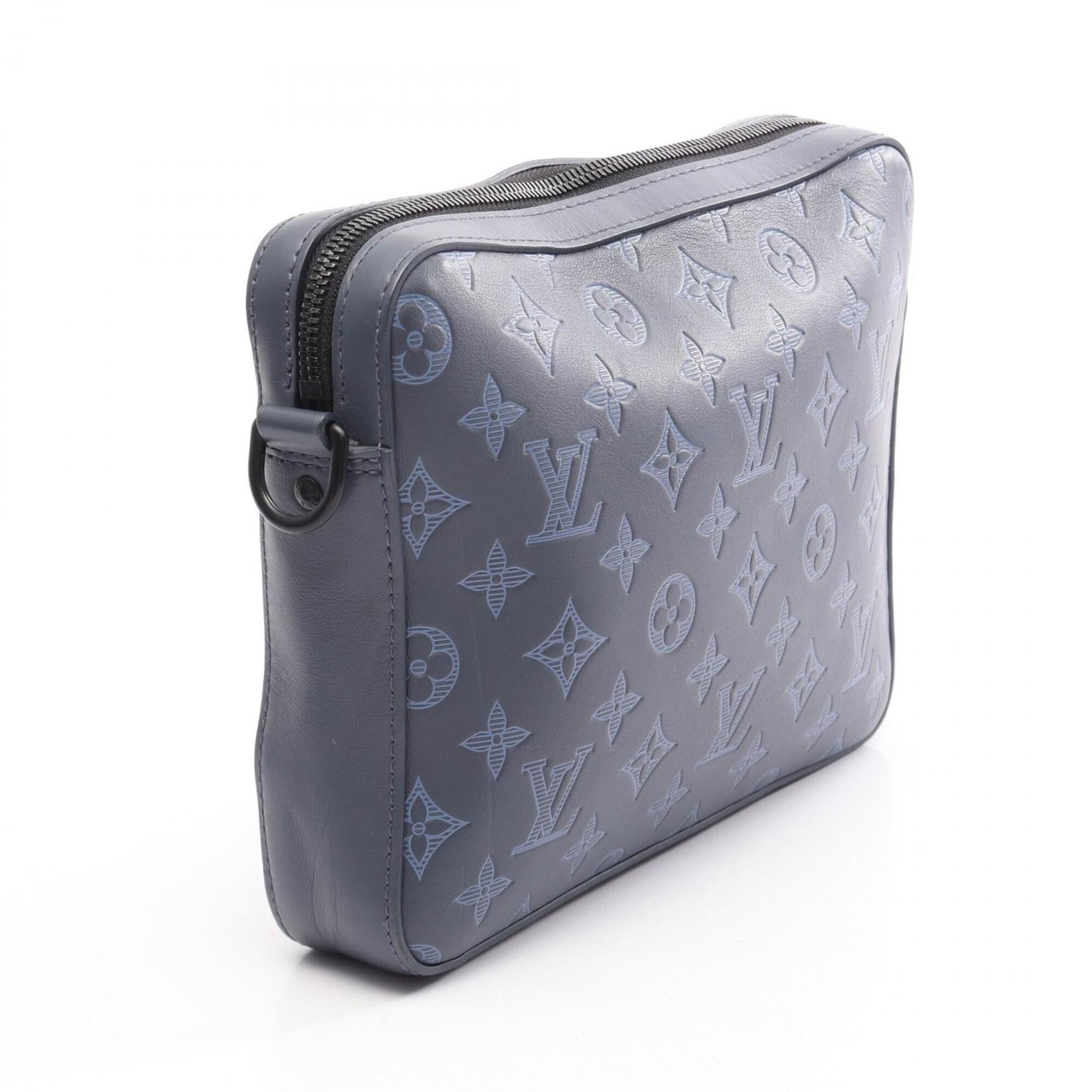 Louis Vuitton Navy Monogram Shadow Handbag Shoulder Bag (Pre-Owned)