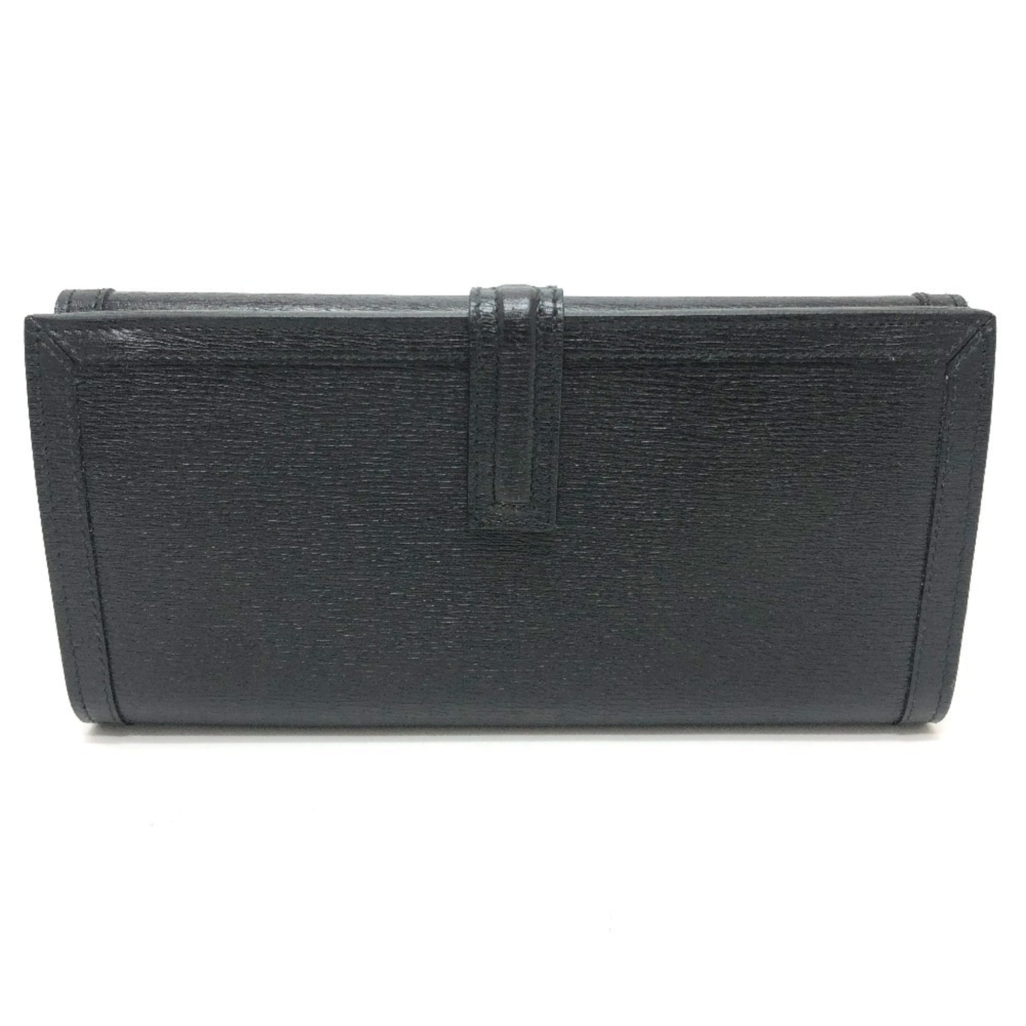 Gucci Black Leather Long Wallet (Bi-Fold) (Pre-Owned)