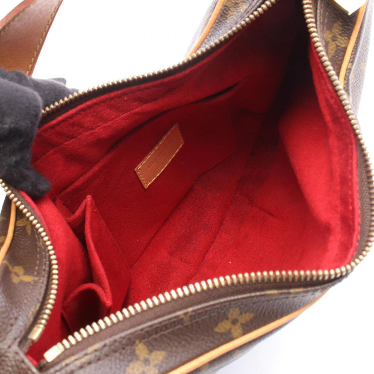 Louis Vuitton Brown Monogram Coated Canvas Leather Handbag Shoulder Bag (Pre-Owned)