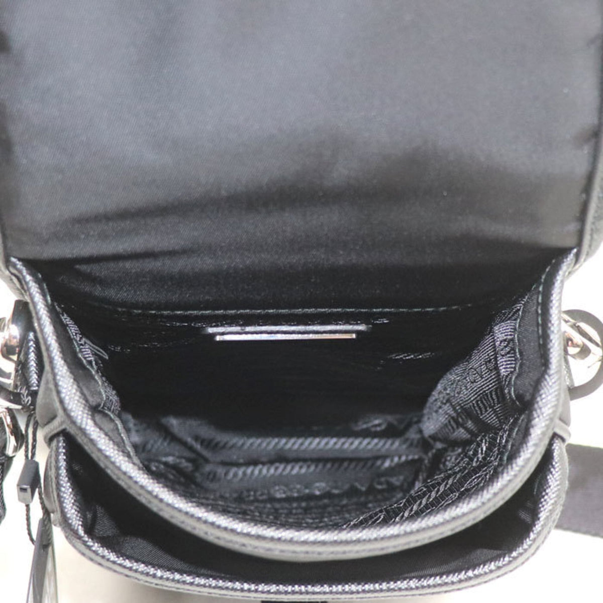 Prada Black Nylon Leather Pouch Shoulder Bag (Pre-Owned)