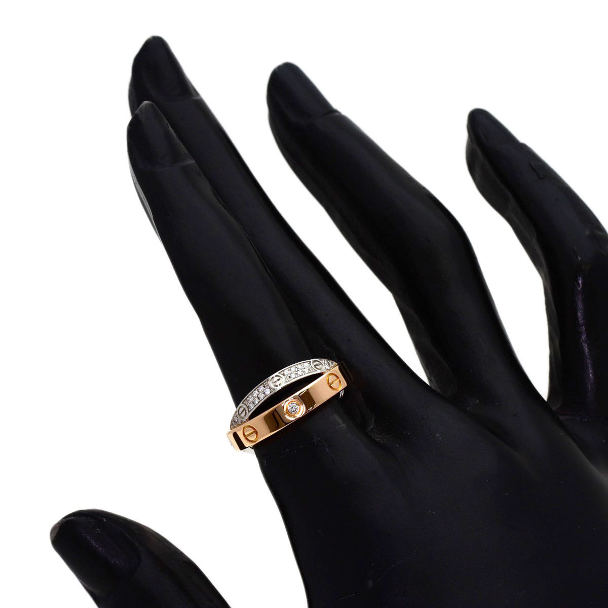 Cartier Pink Gold (18K) White Gold (18K) Band Ring (Pre-Owned)
