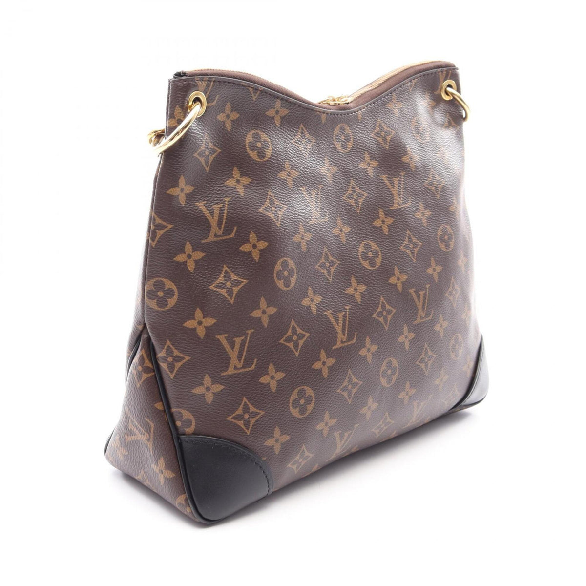 Louis Vuitton Black Brown Coated Canvas Pvc Monogram Leather Handbag Shoulder Bag (Pre-Owned)