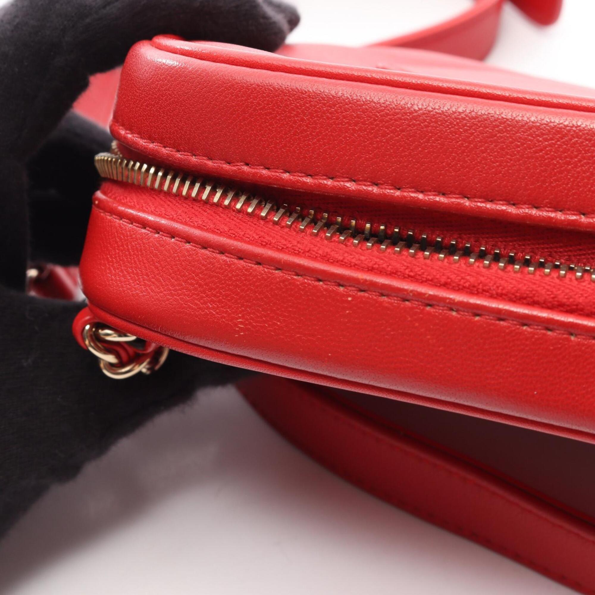Chanel Red Color Leather Fanny Pack (Pre-Owned)