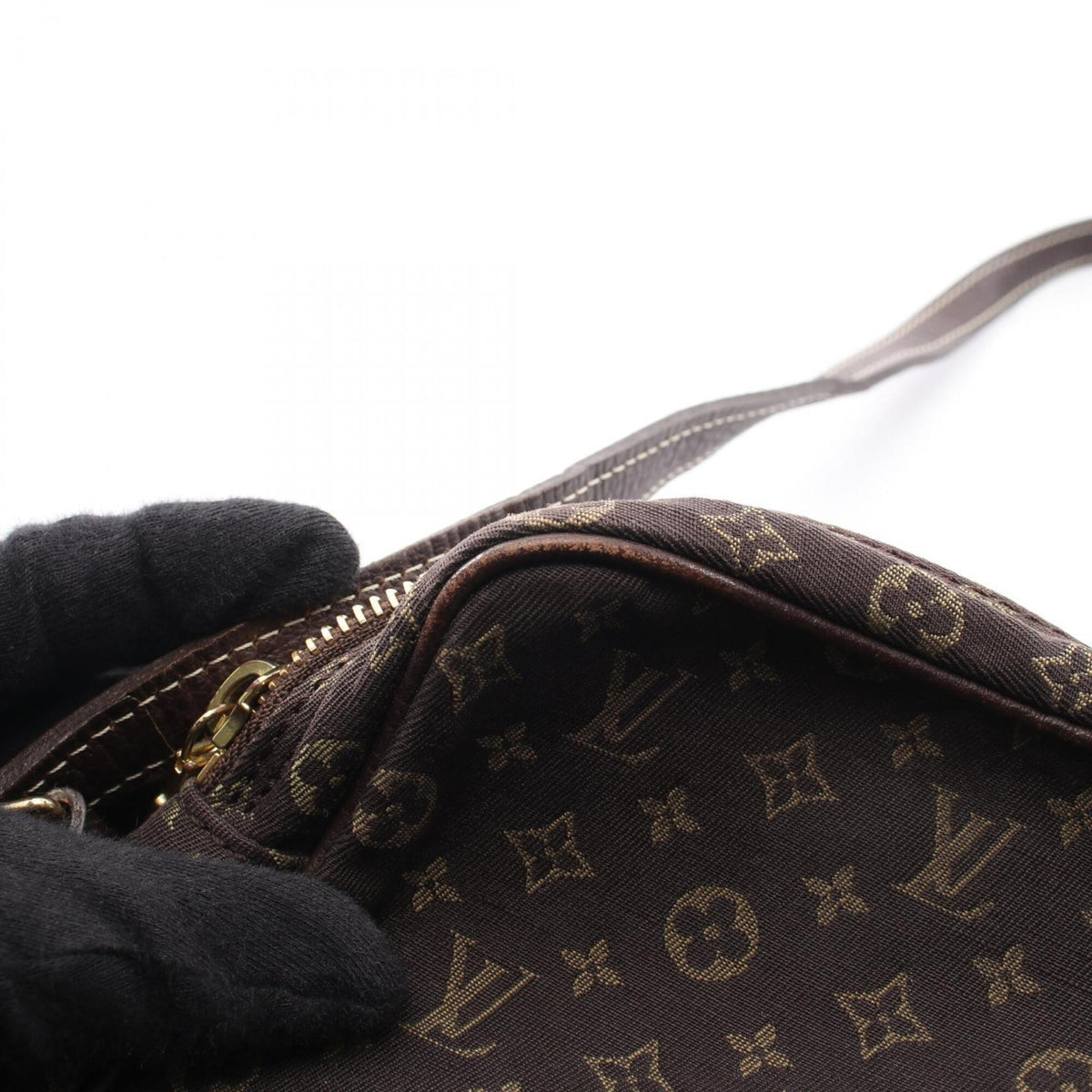 Louis Vuitton Brown Ebene Canvas Leather Handbag Pochette Shoulder Bag (Pre-Owned)