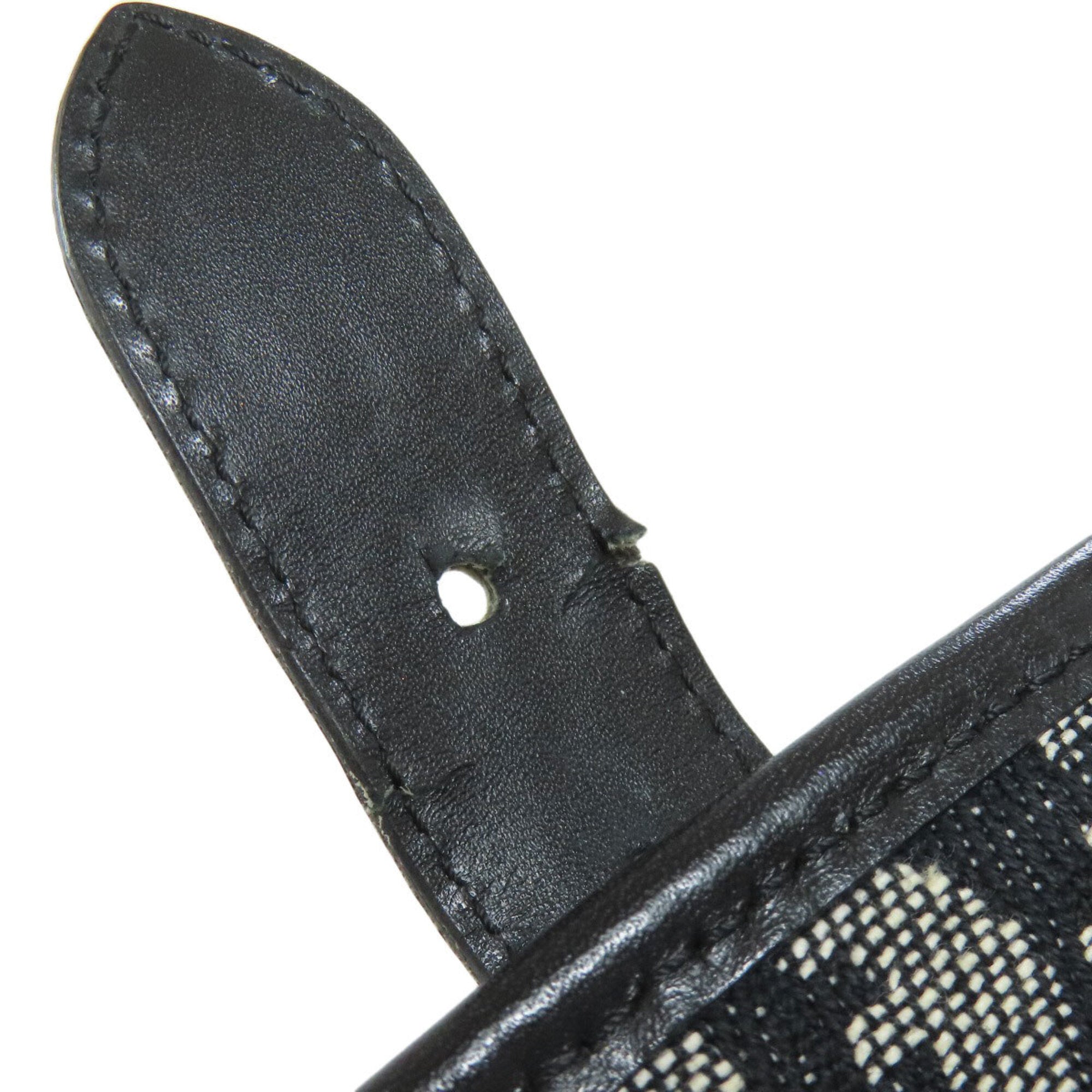 Christian Dior Trotter Black Canvas Shoulder Bag (Pre-Owned)