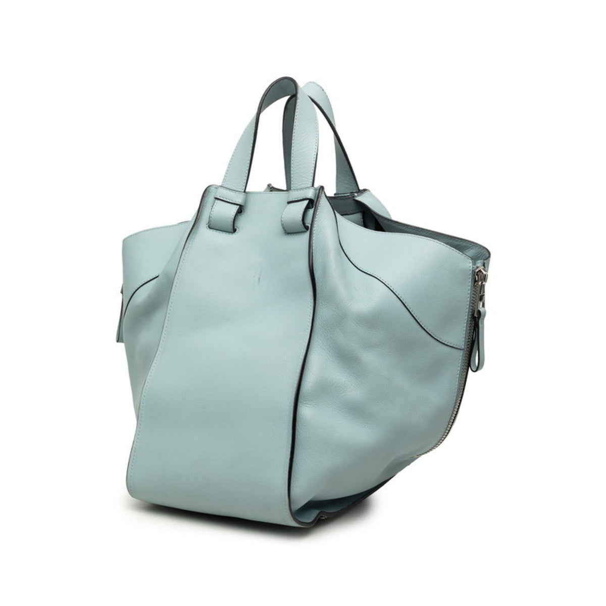 Loewe Blue Leather Handbag Pouch Shoulder Bag (Pre-Owned)
