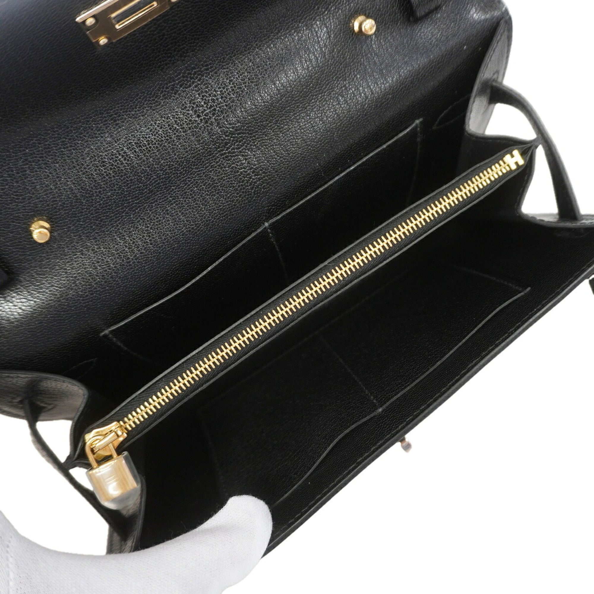 Hermes Black Chain/Shoulder Wallet (Pre-Owned)