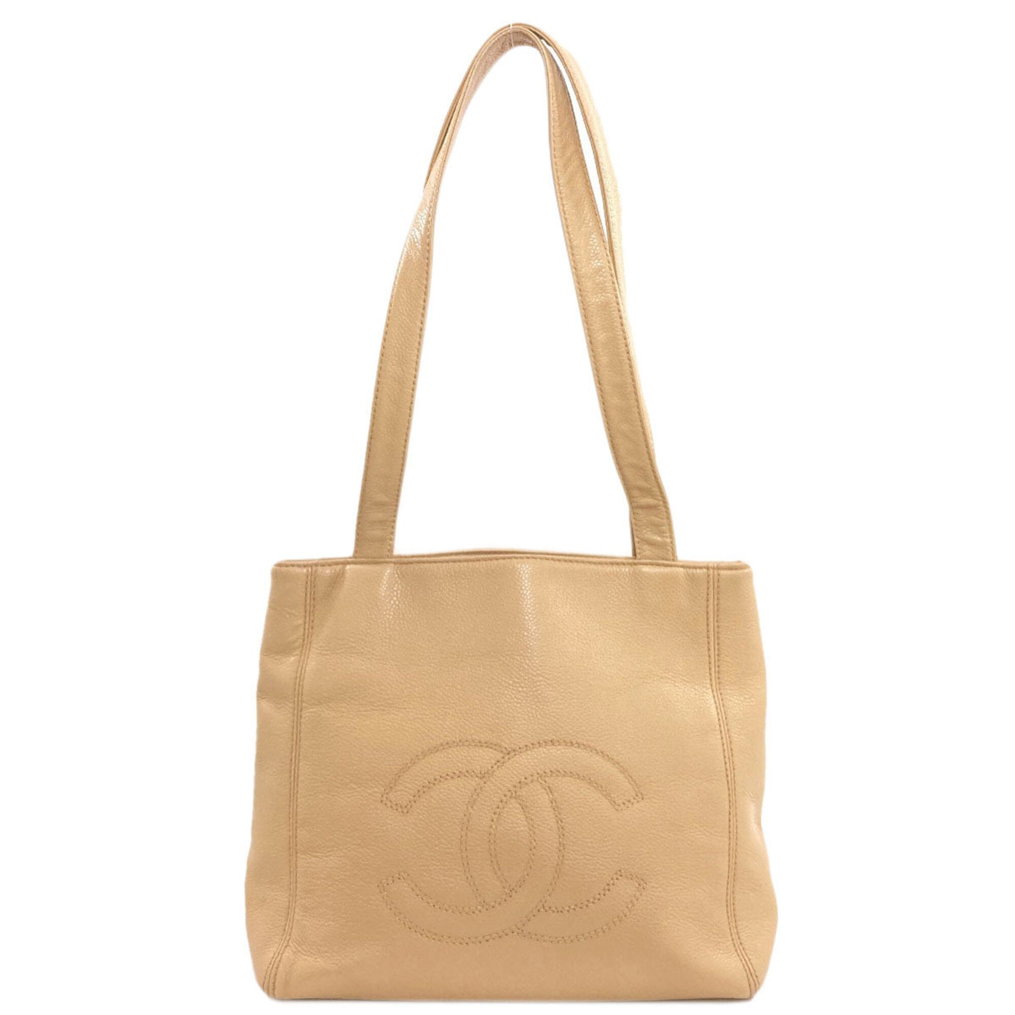 Chanel Beige Leather Handbag (Pre-Owned)