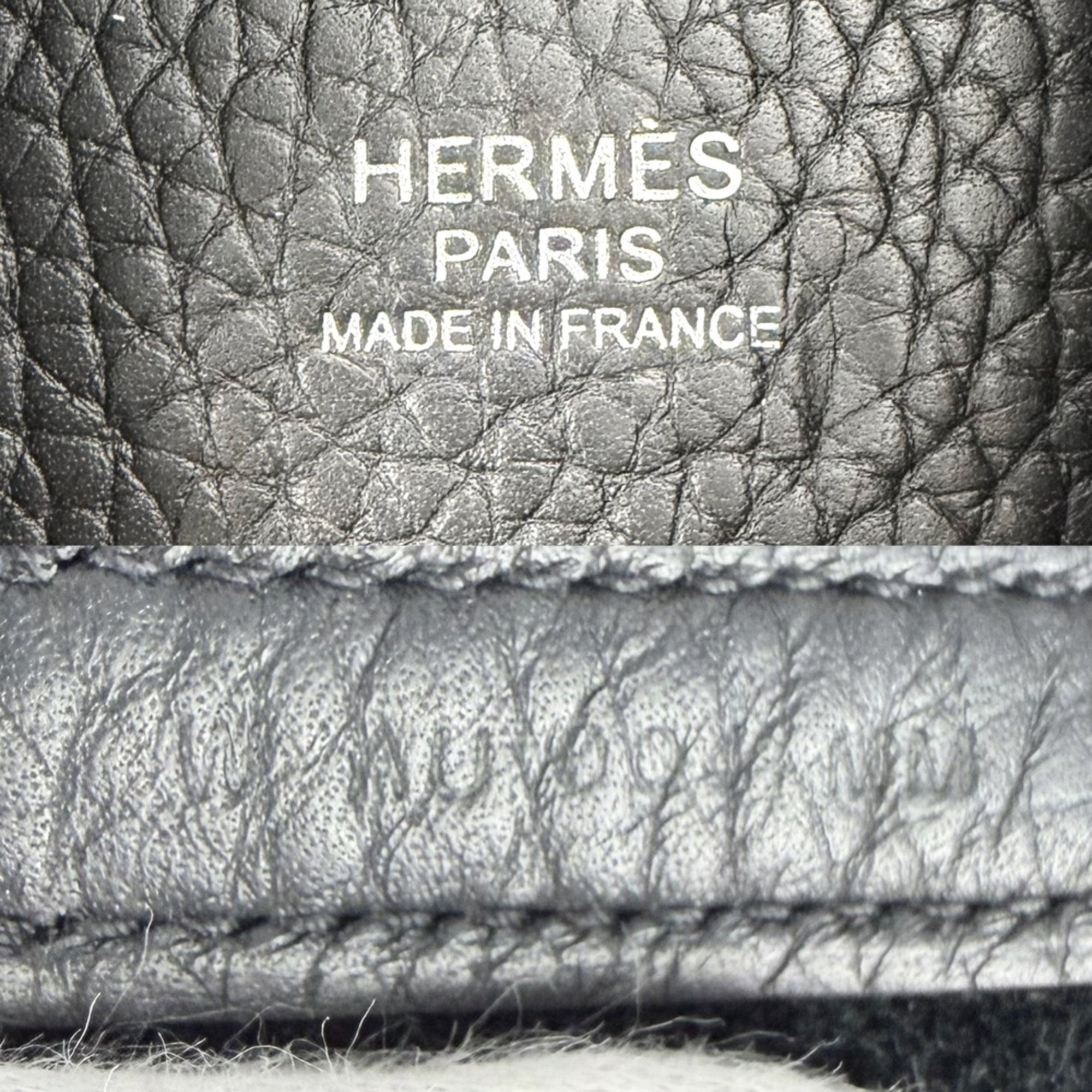 Hermes Black Leather Handbag (Pre-Owned)
