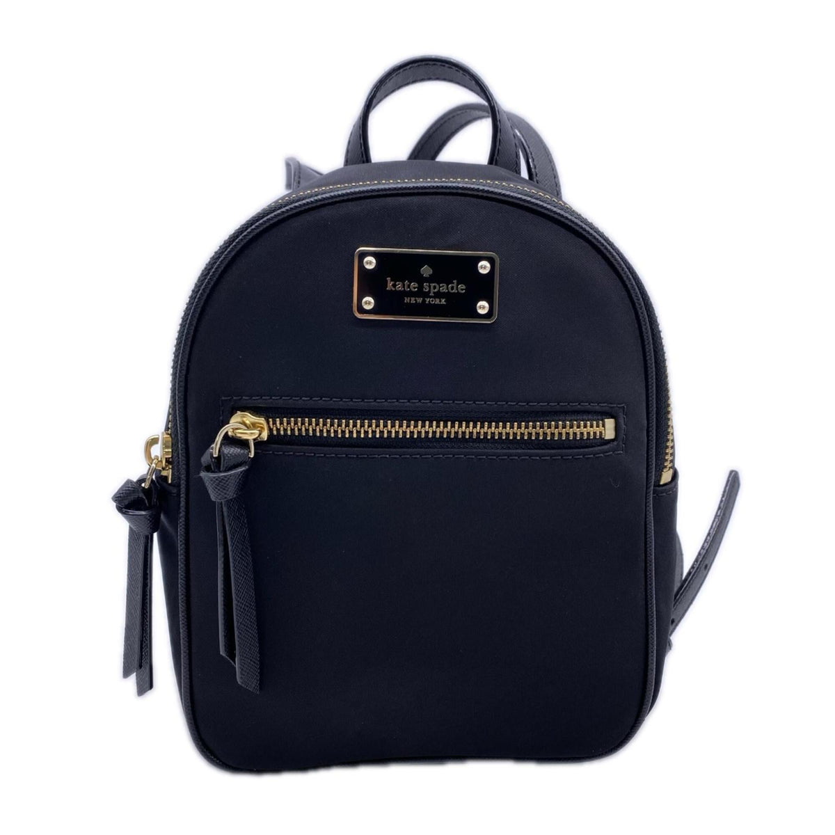 Kate Spade Black Nylon Leather Backpack (Pre-Owned)