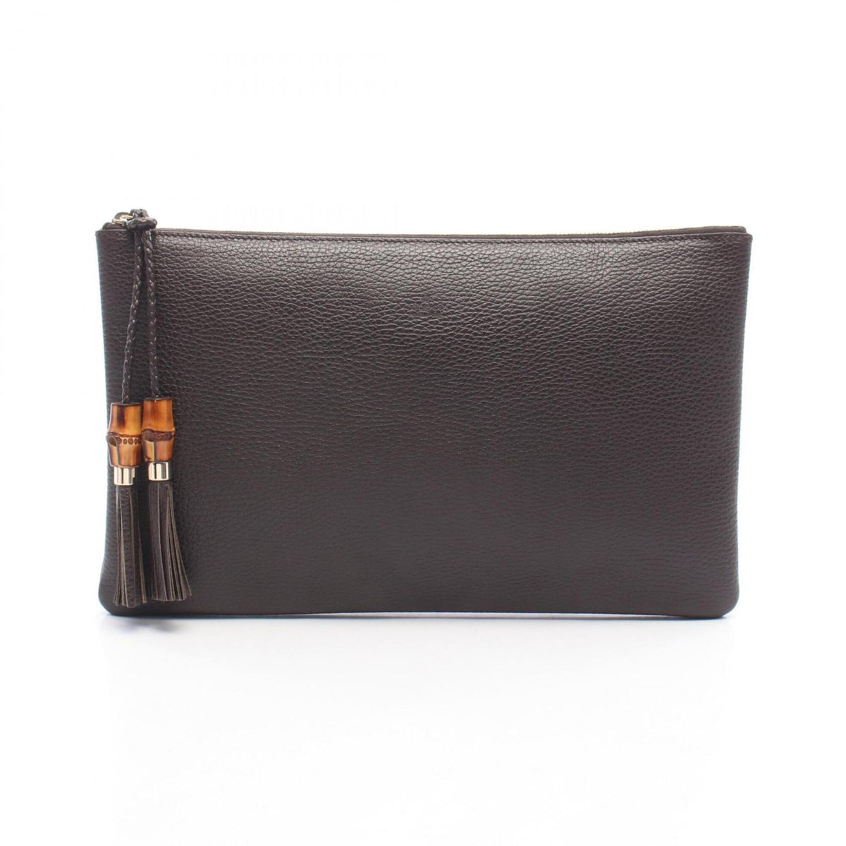 Gucci Brown Leather Clutch Bag (Pre-Owned)