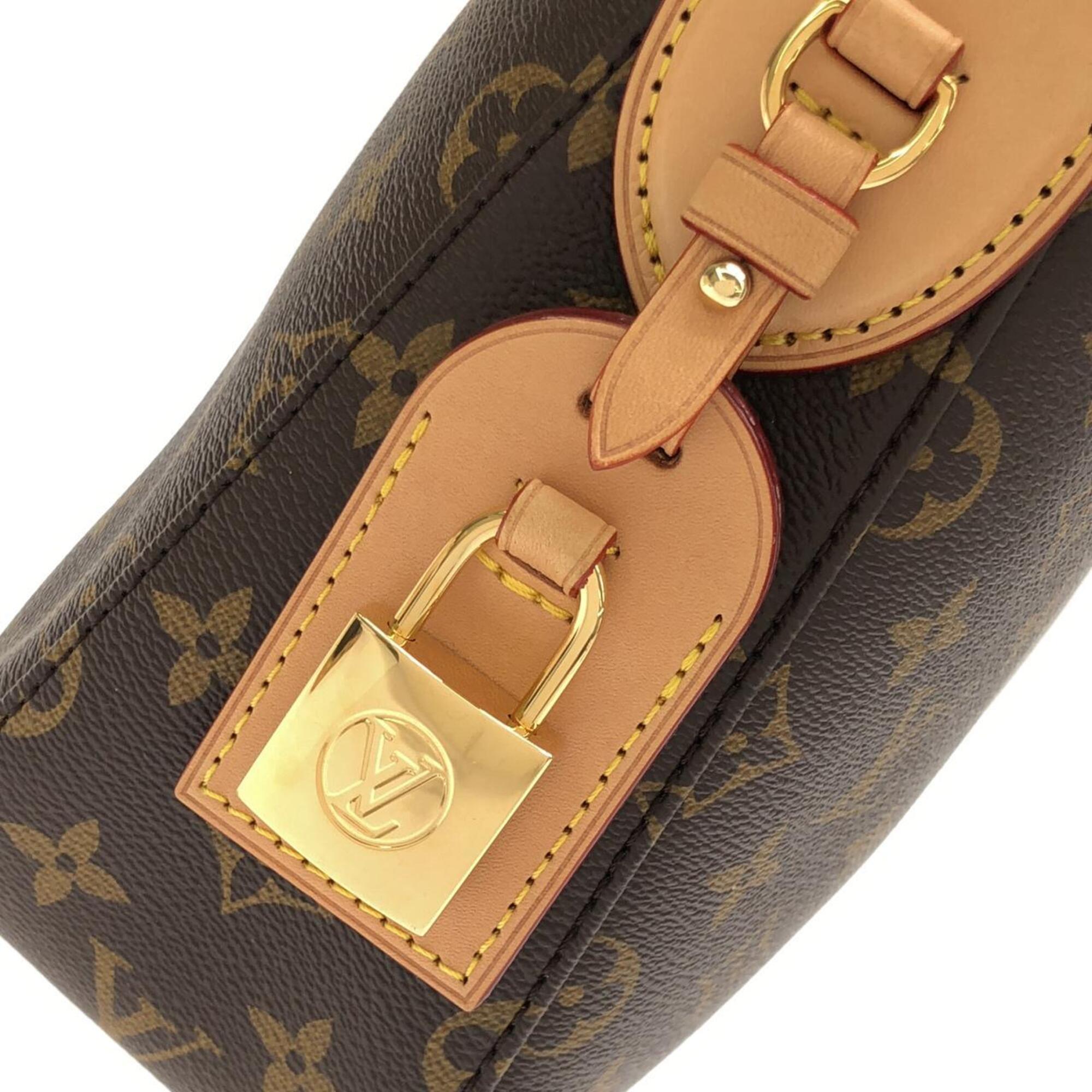 Louis Vuitton Monogram Marron Coated Canvas Shoulder Bag (Pre-Owned)