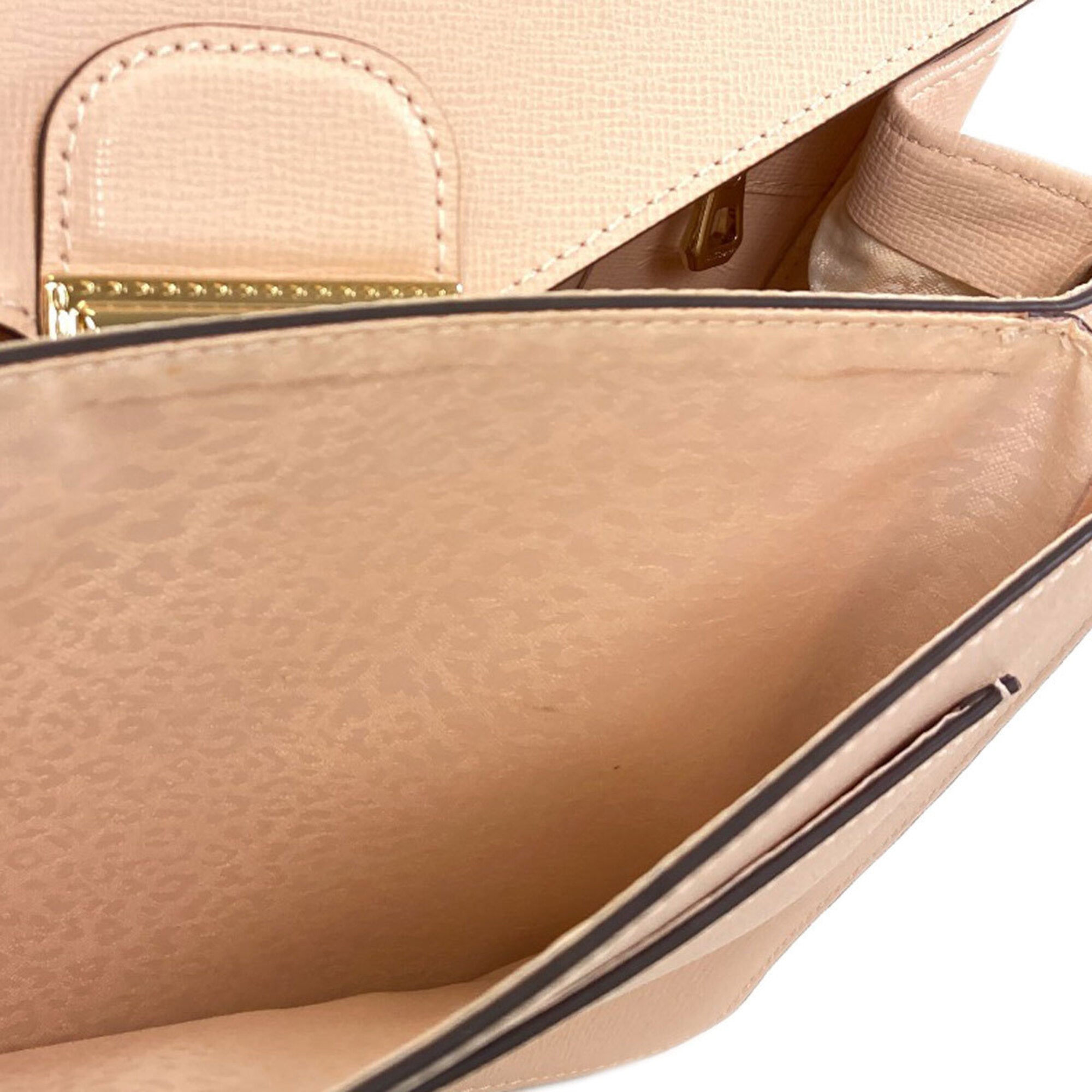 Longchamp Le Pliage Pink Leather Shoulder Bag (Pre-Owned)