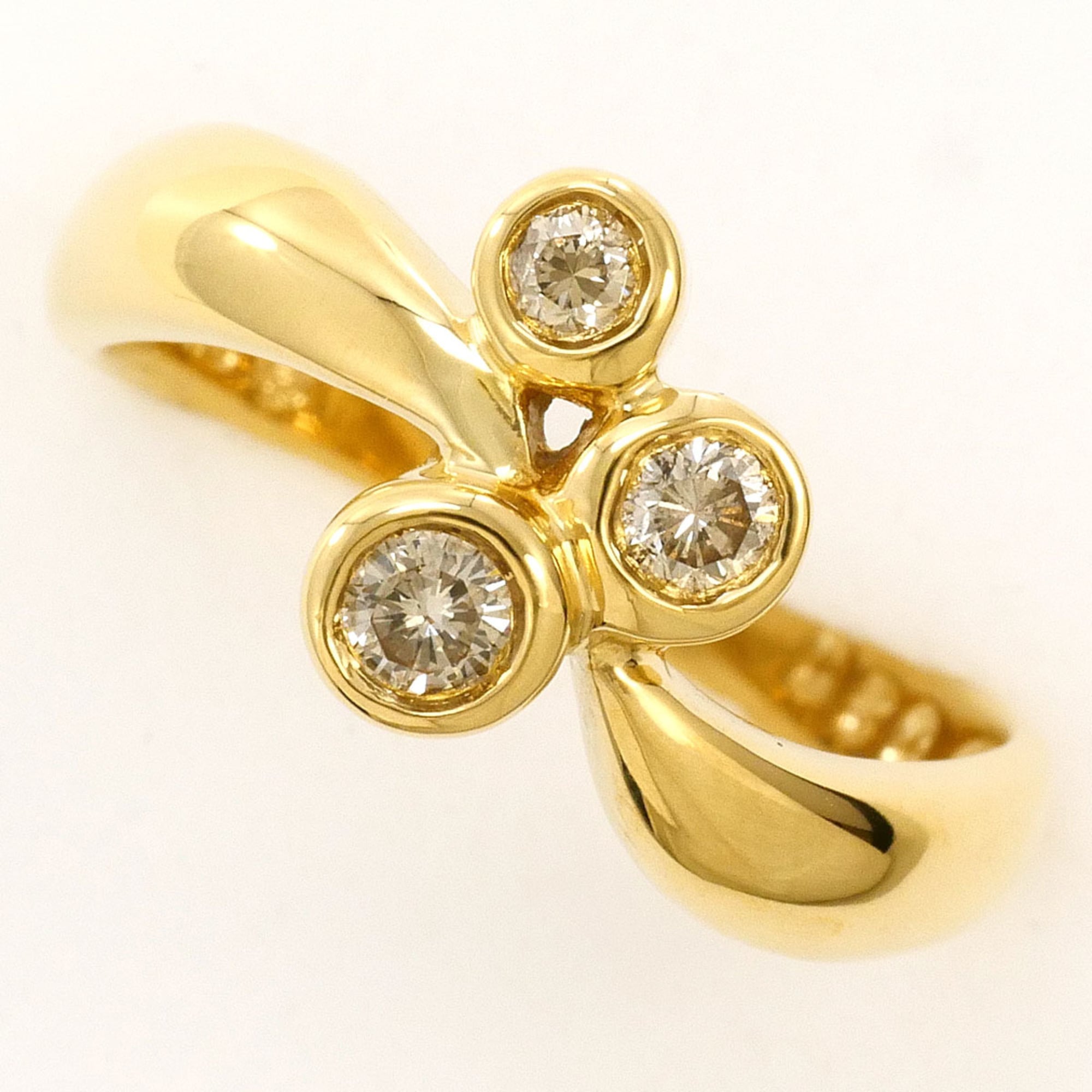 Unbranded Brown Yellow Gold Yellow Gold (18K) Band Ring (Pre-Owned)
