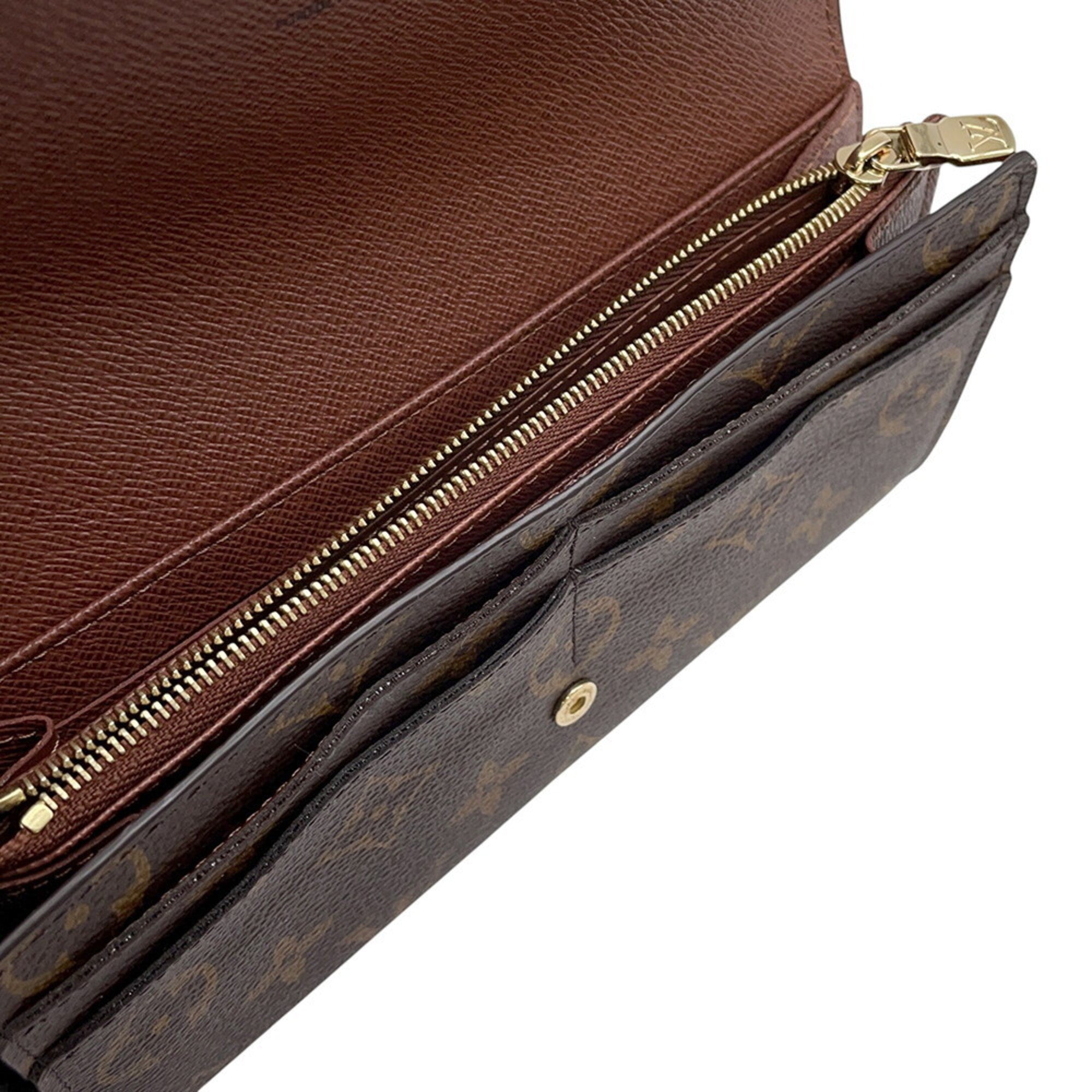 Louis Vuitton Monogram Brown Monogram Long Wallet (Bi-Fold) (Pre-Owned)