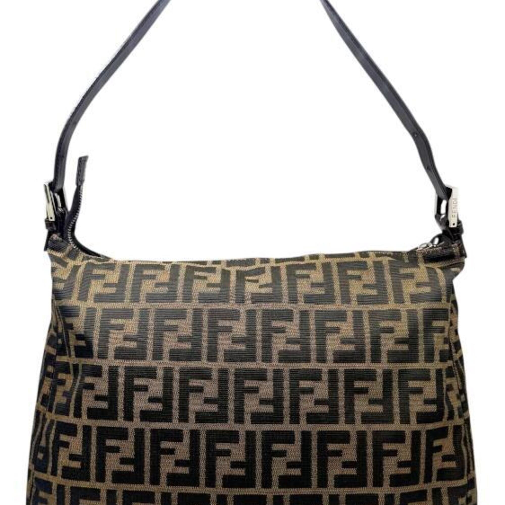 Fendi Brown Canvas Leather Handbag (Pre-Owned)