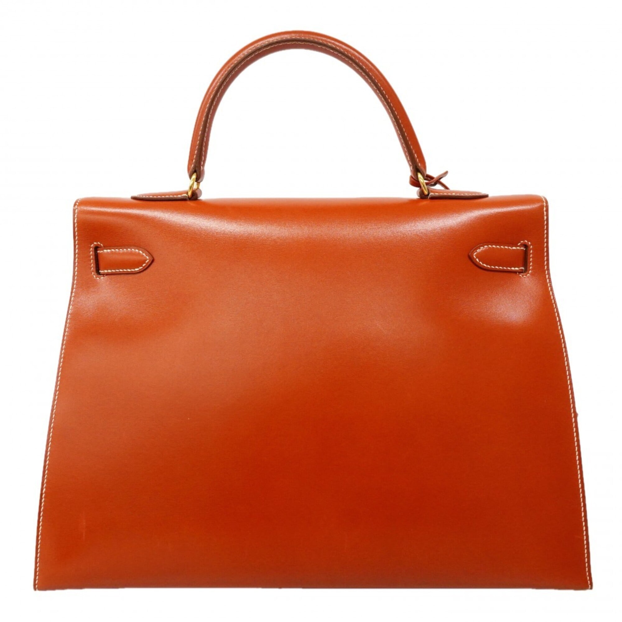 Hermes Brique Box Calf Leather Handbag (Pre-Owned)