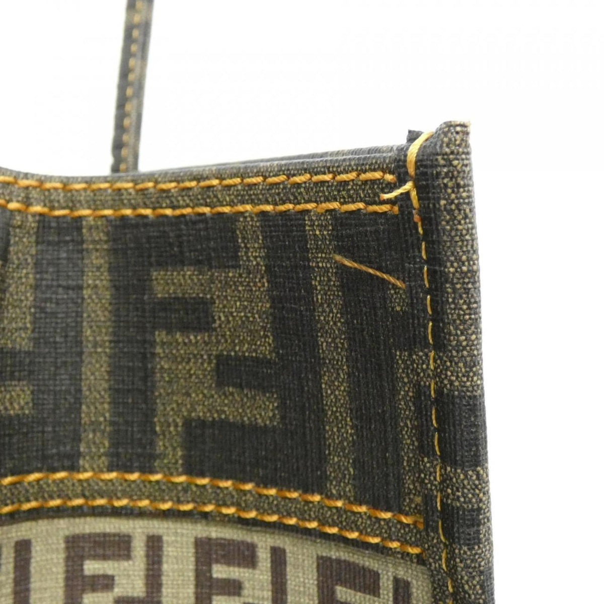 Fendi Beige Coated Canvas Leather Handbag (Pre-Owned)