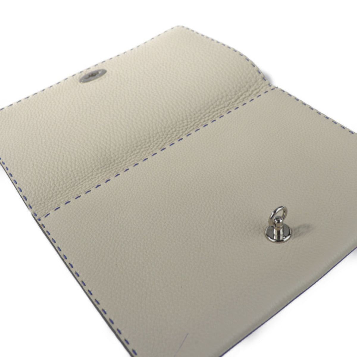 Fendi Selleria Blue Leather Clutch Bag (Pre-Owned)