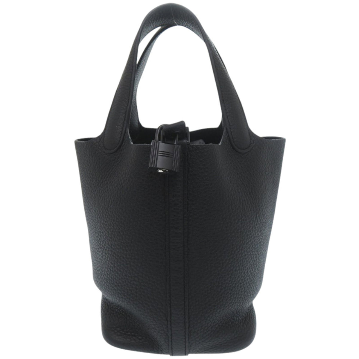 Hermes Black Taurillon Clemence Leather Handbag (Pre-Owned)