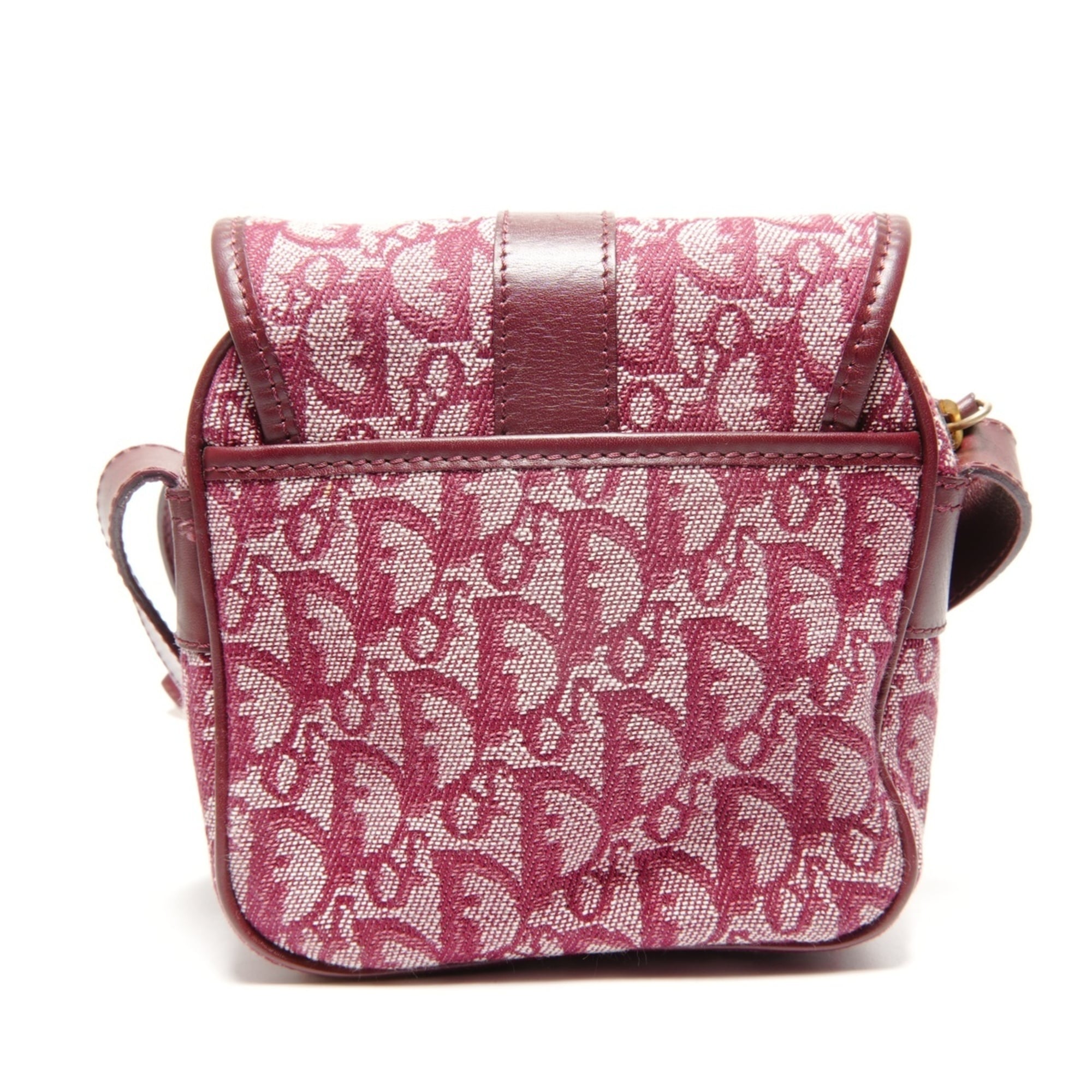 Christian Dior Trotter Red Color Canvas Shoulder Bag (Pre-Owned)