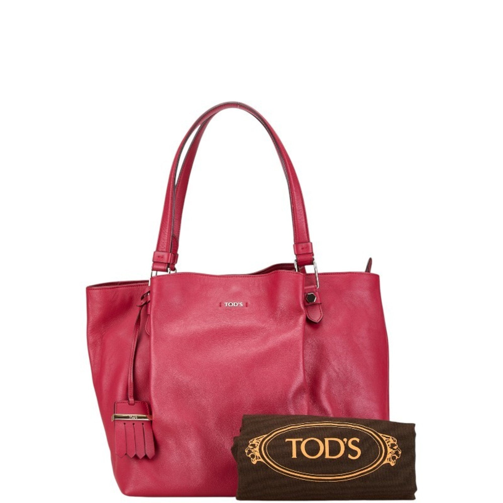 Tod's Pink Leather Tote Bag (Pre-Owned)