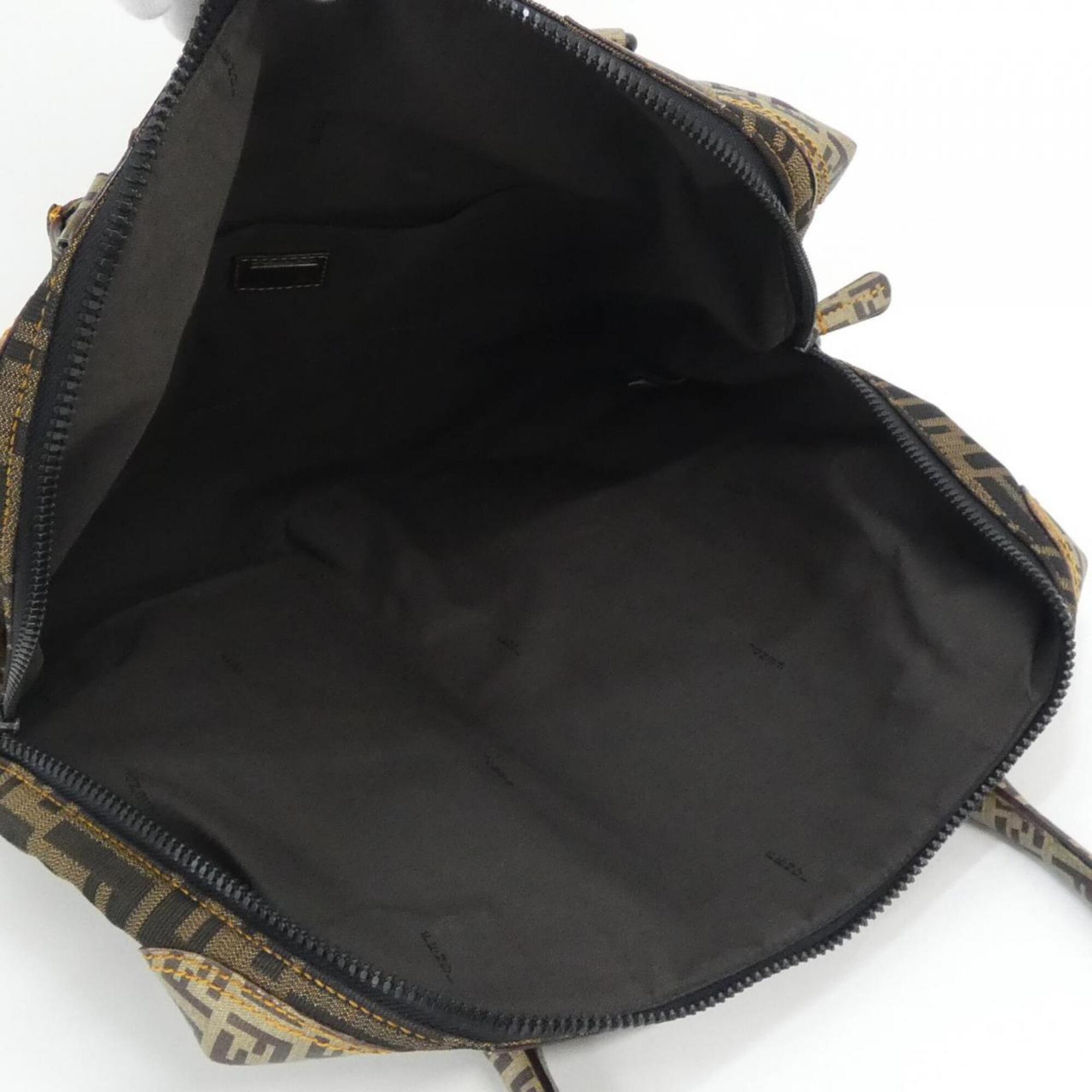 Fendi Beige Canvas Coated Canvas Handbag (Pre-Owned)
