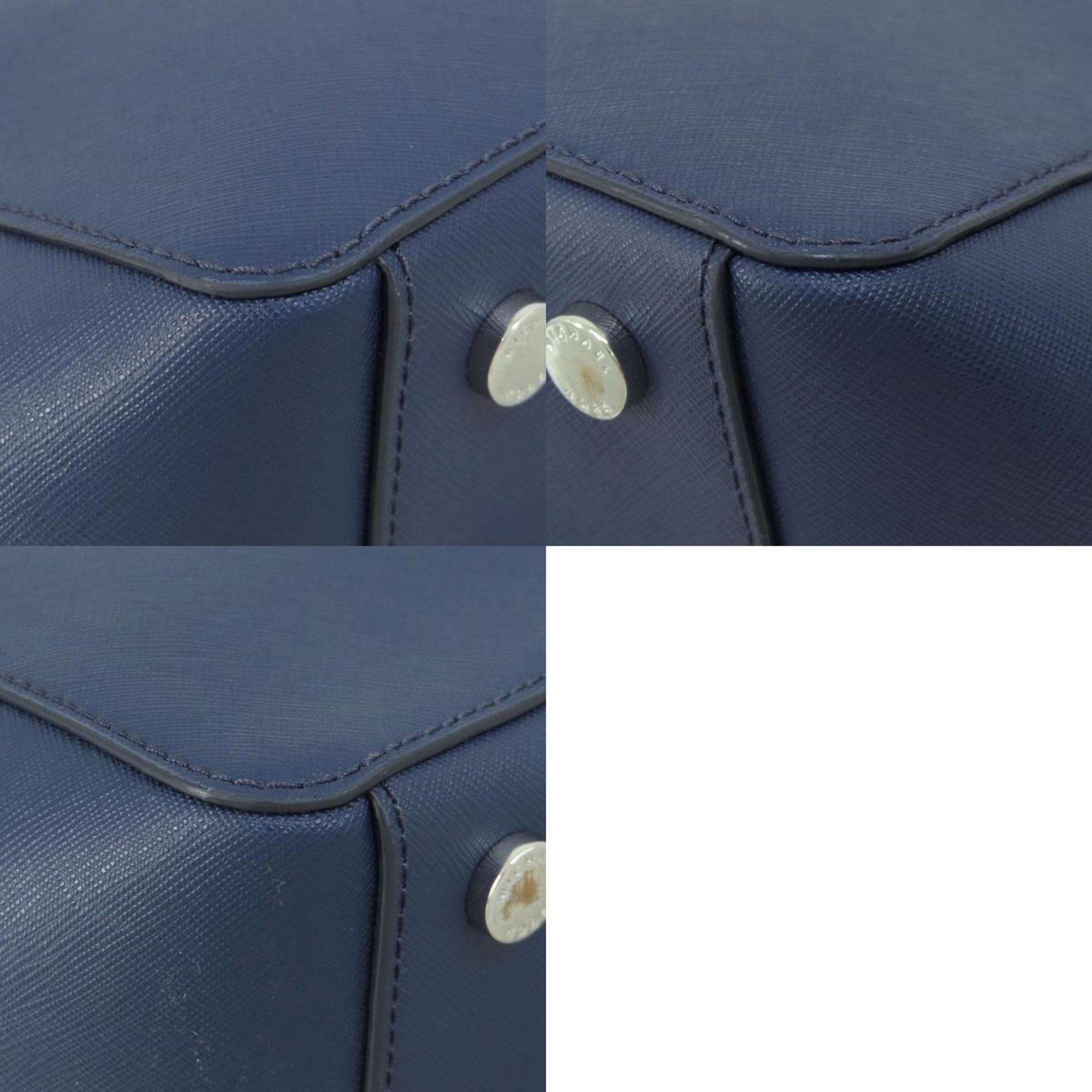 Michael Kors Navy Leather Tote Bag (Pre-Owned)