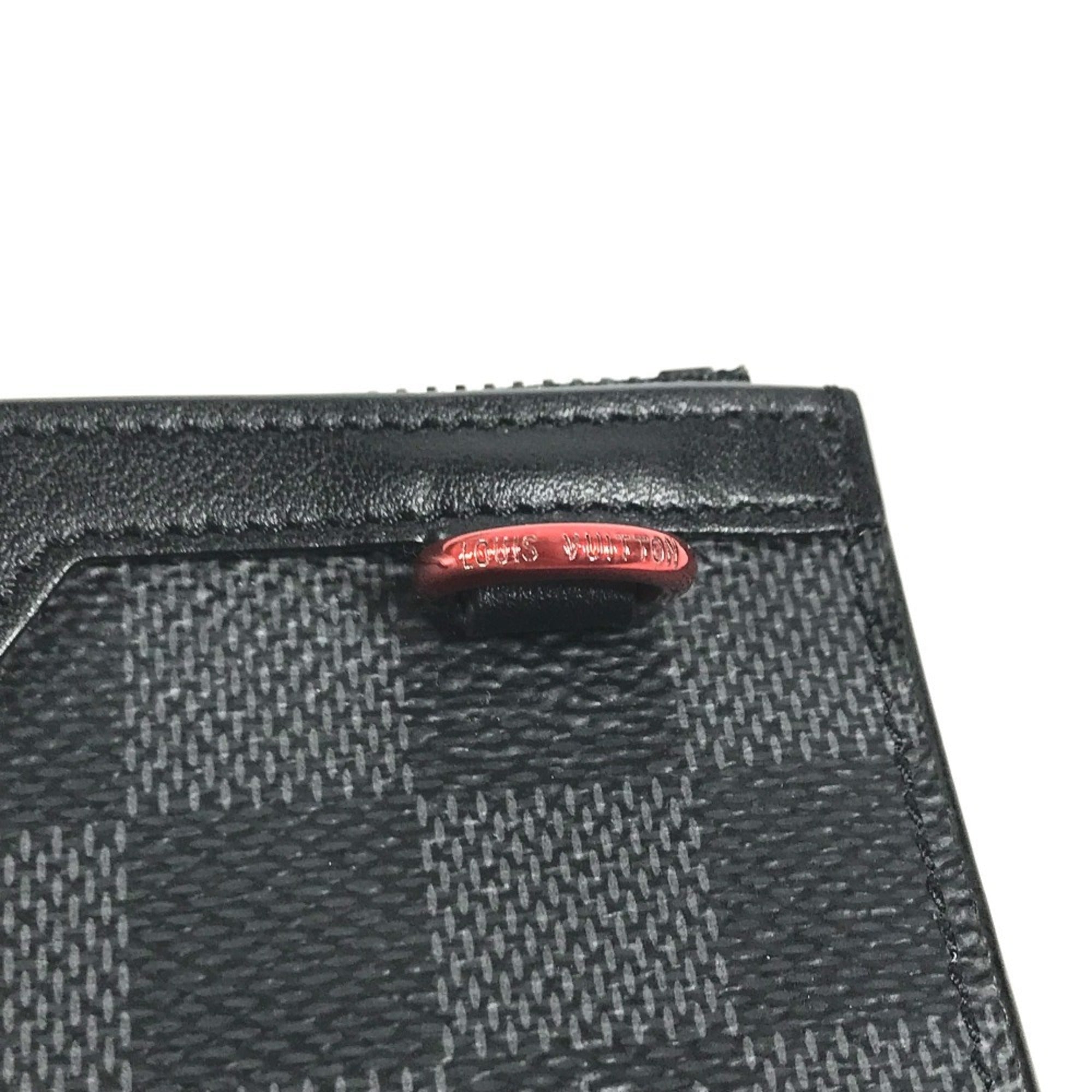 Louis Vuitton Damier Graphite Black Damier Graphite Coin Purse/Coin Case (Pre-Owned)