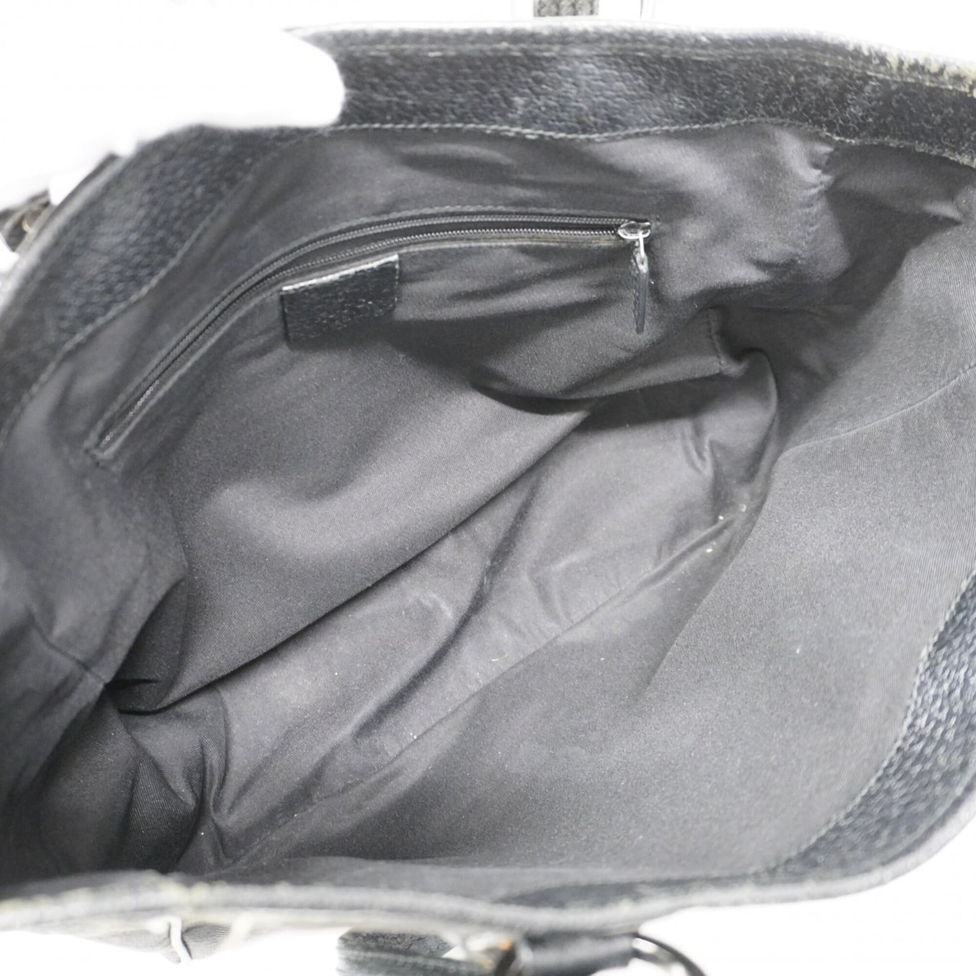 Gucci Black Canvas Tote Bag (Pre-Owned)
