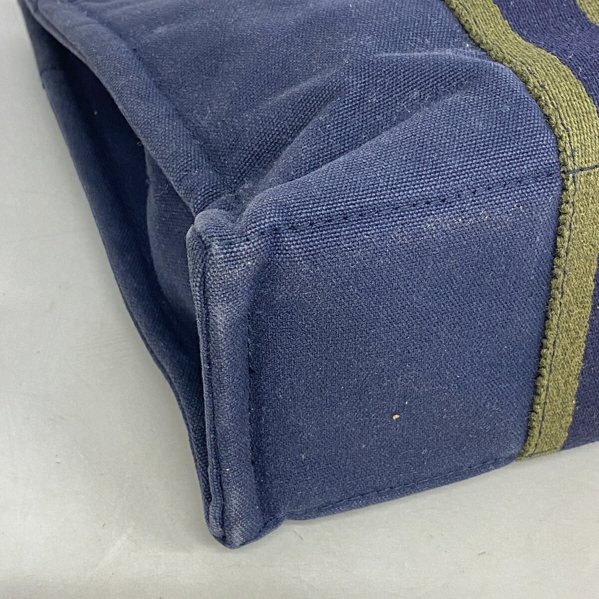 Hermes Navy Canvas Handbag (Pre-Owned)