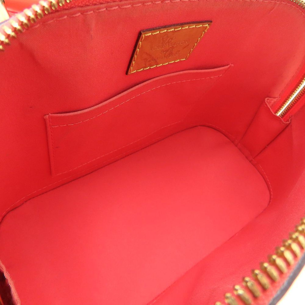 Louis Vuitton Rose Litchi Patent Leather Handbag (Pre-Owned)