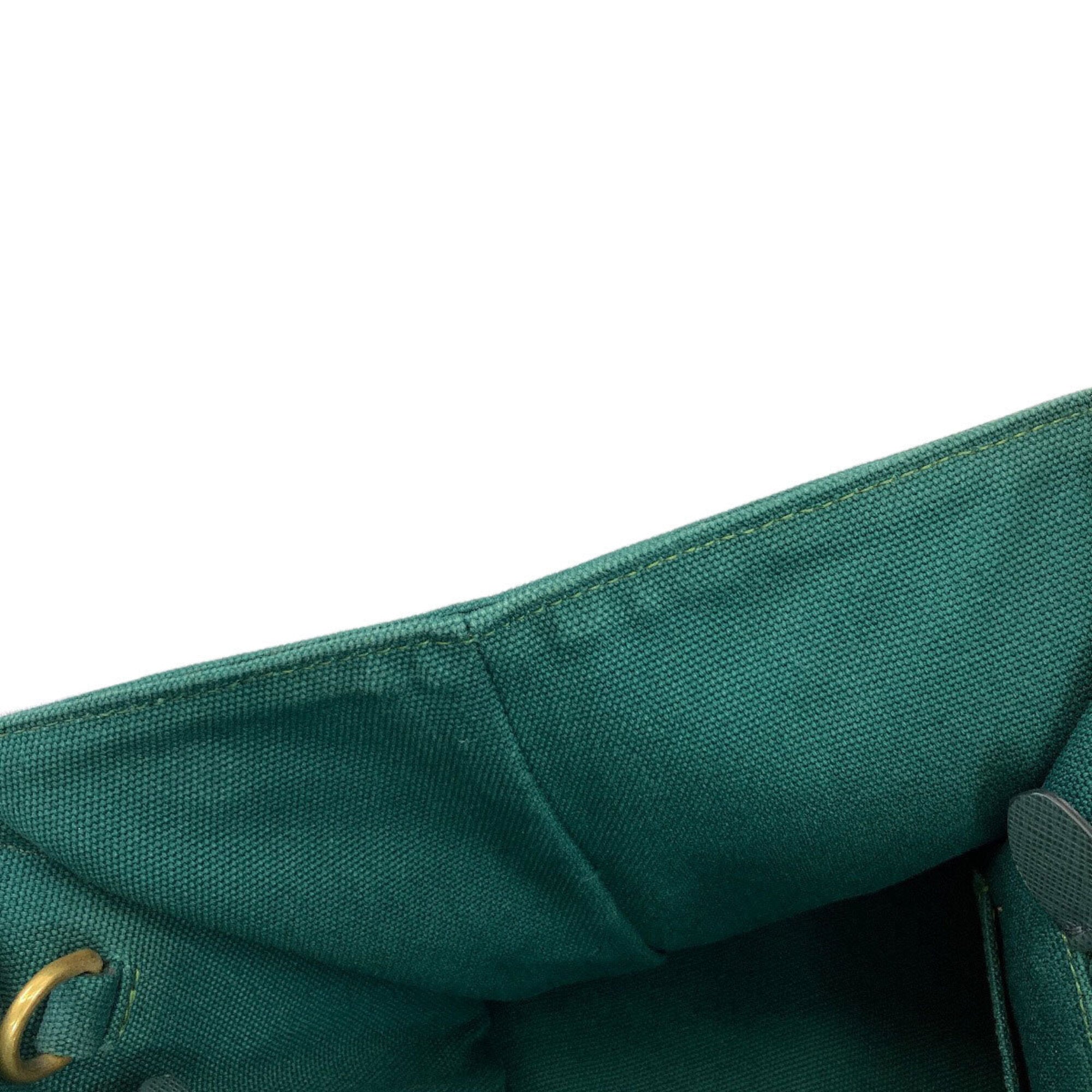 Prada Green Canvas Handbag (Pre-Owned)