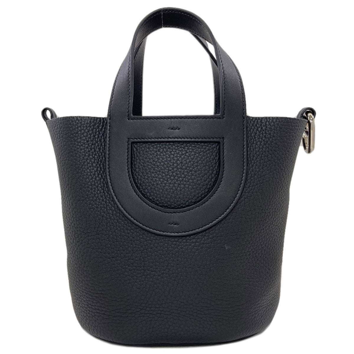 Hermes Black Taurillon Clemence Leather Handbag (Pre-Owned)
