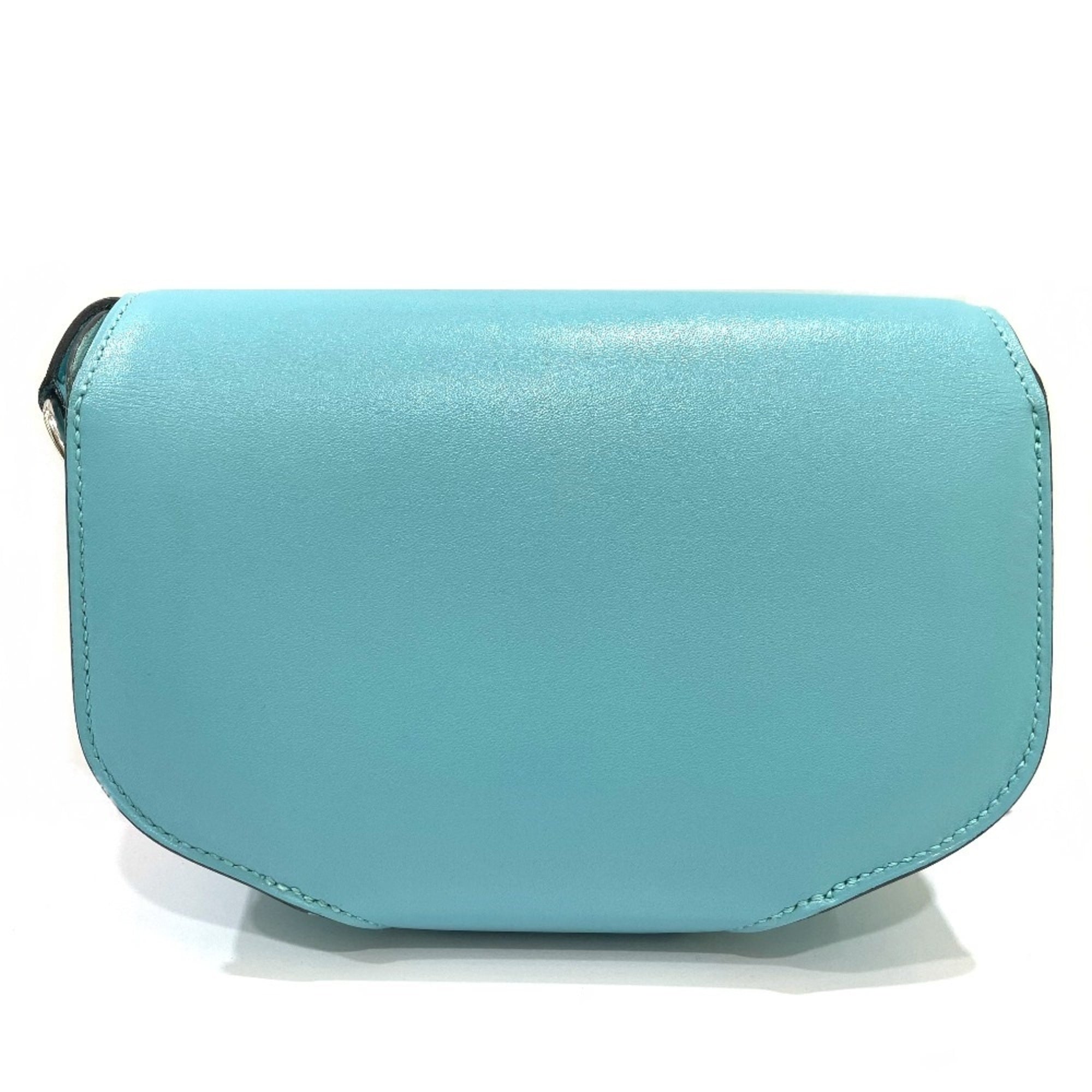 Hermes Blue Blue Atoll Tadelakt Leather Handbag Shoulder Bag (Pre-Owned)